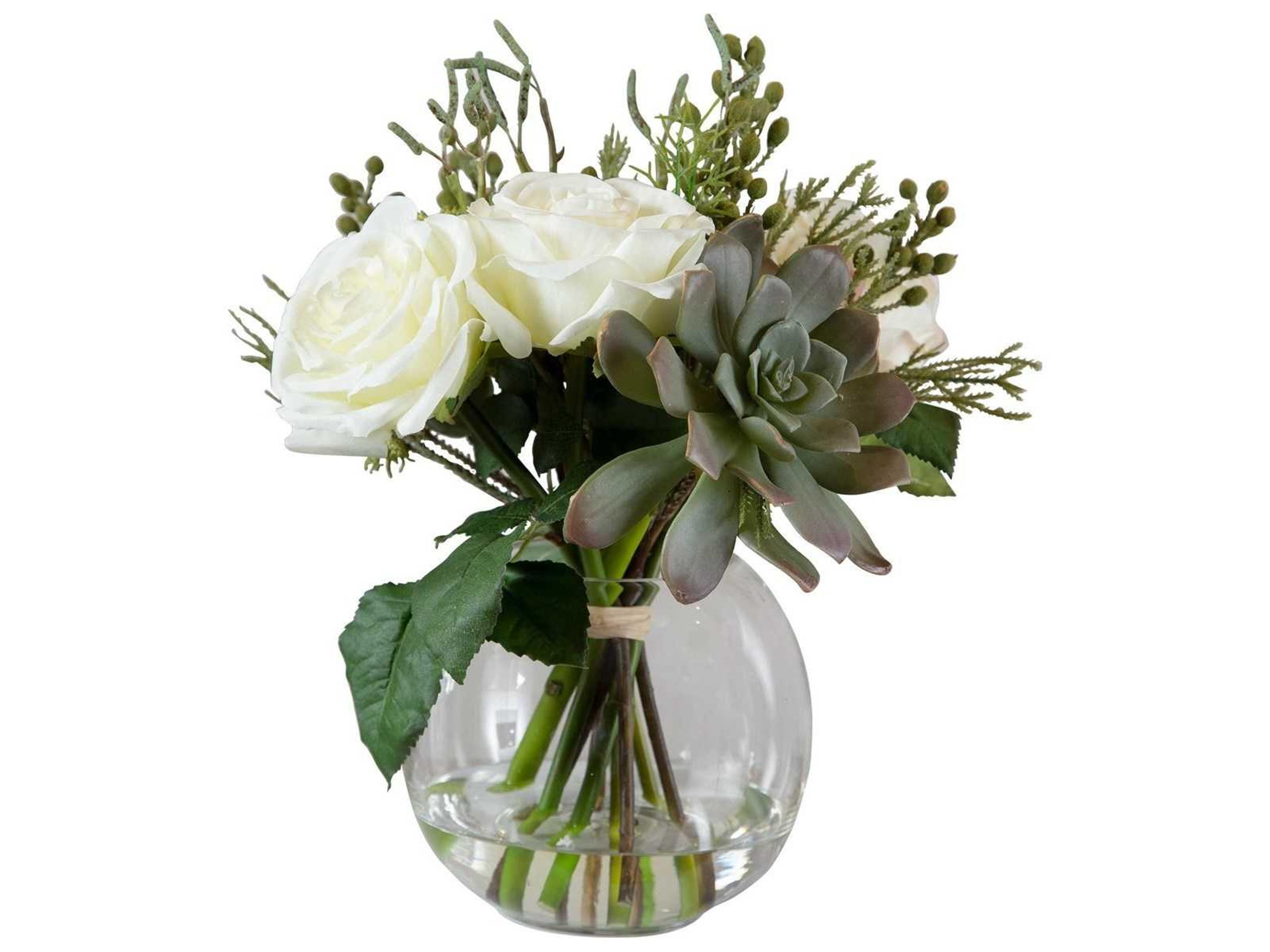 Uttermost Belmonte Floral Bouquet and Vase