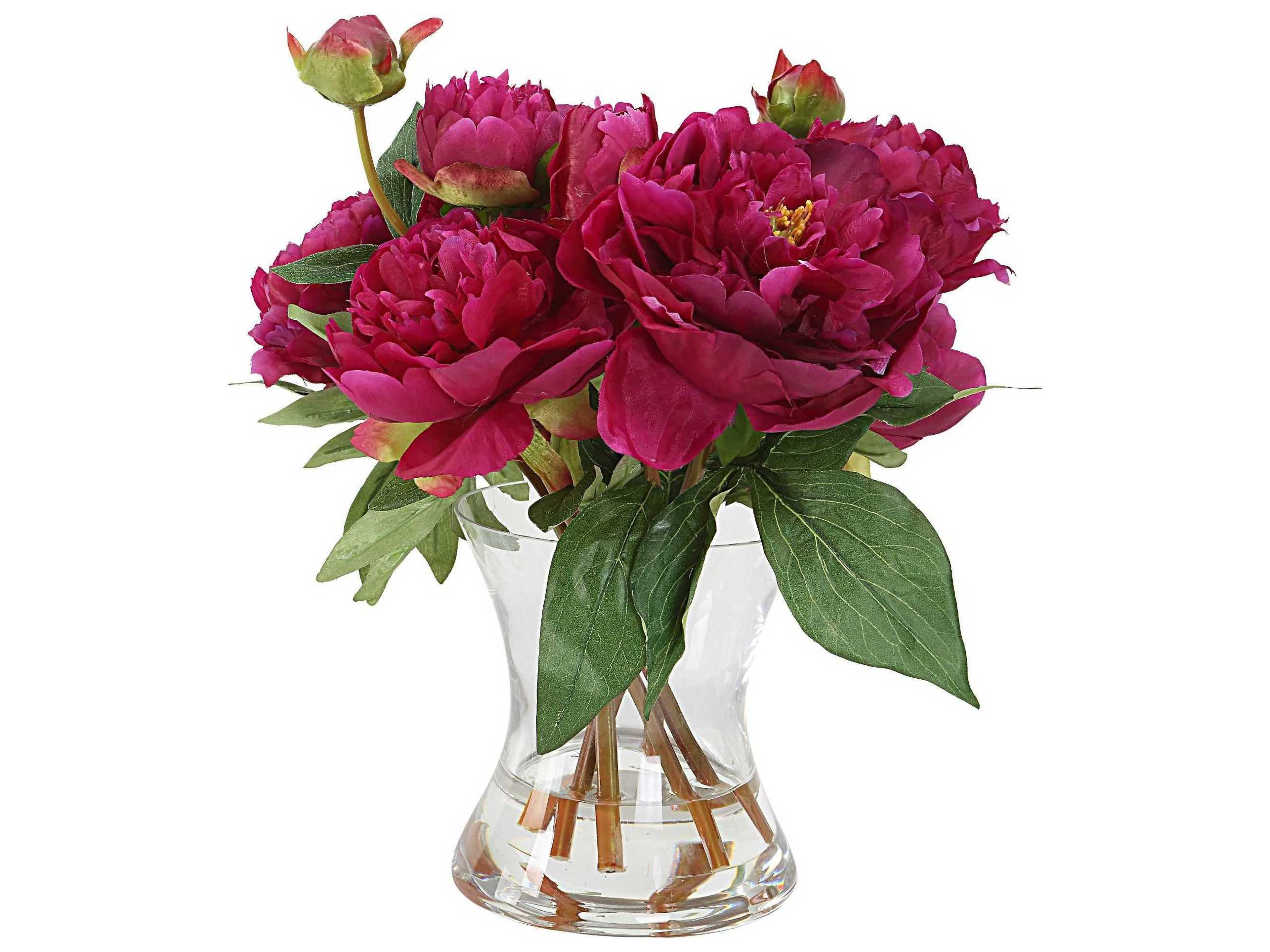 Uttermost Prima Peony Clear Glass Peony Bouquet Decorative Accent