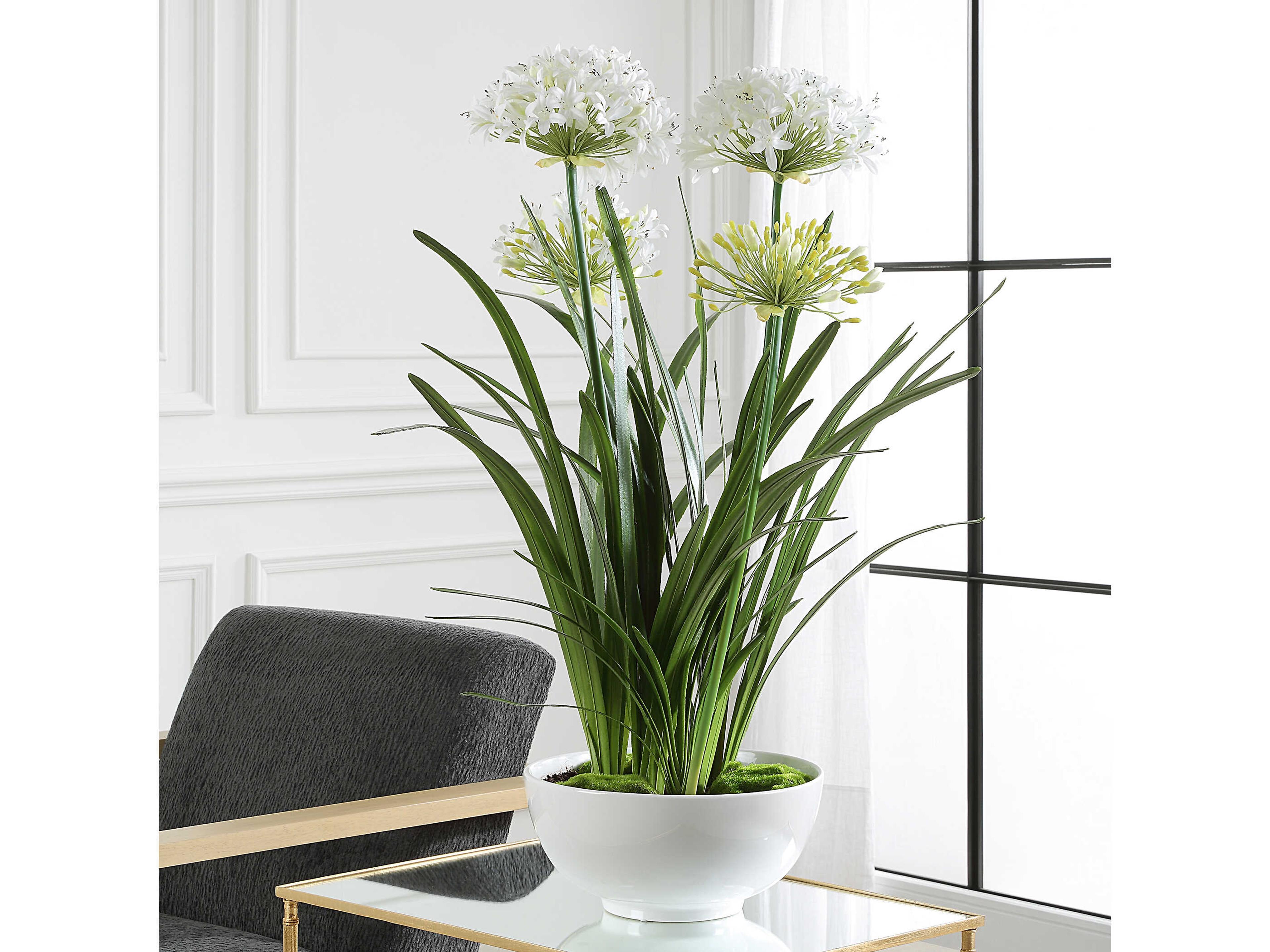 Uttermost Purity Agapanthus Centerpiece