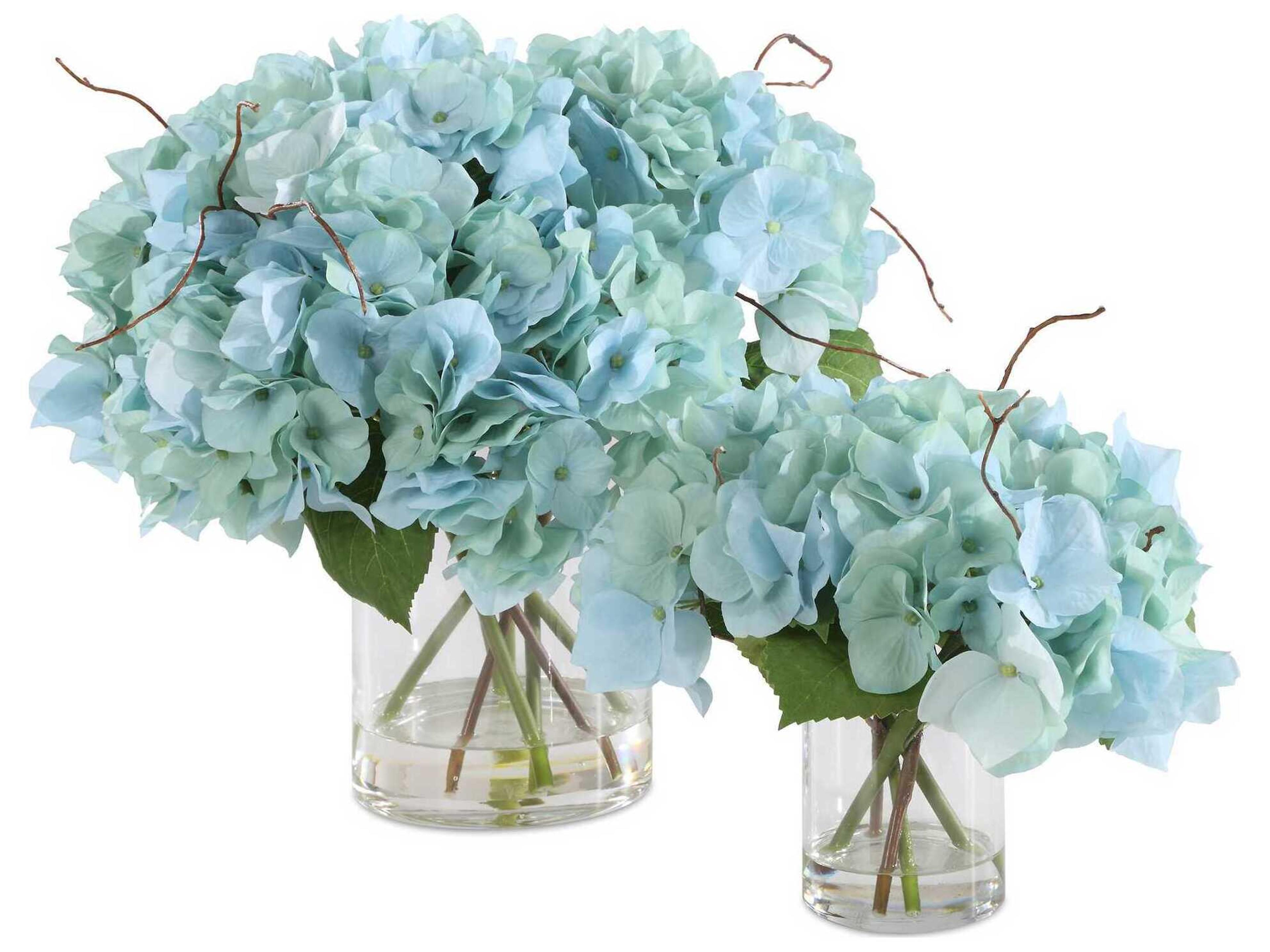 Uttermost Tranquil Blooms In Glass Vases Set of 2