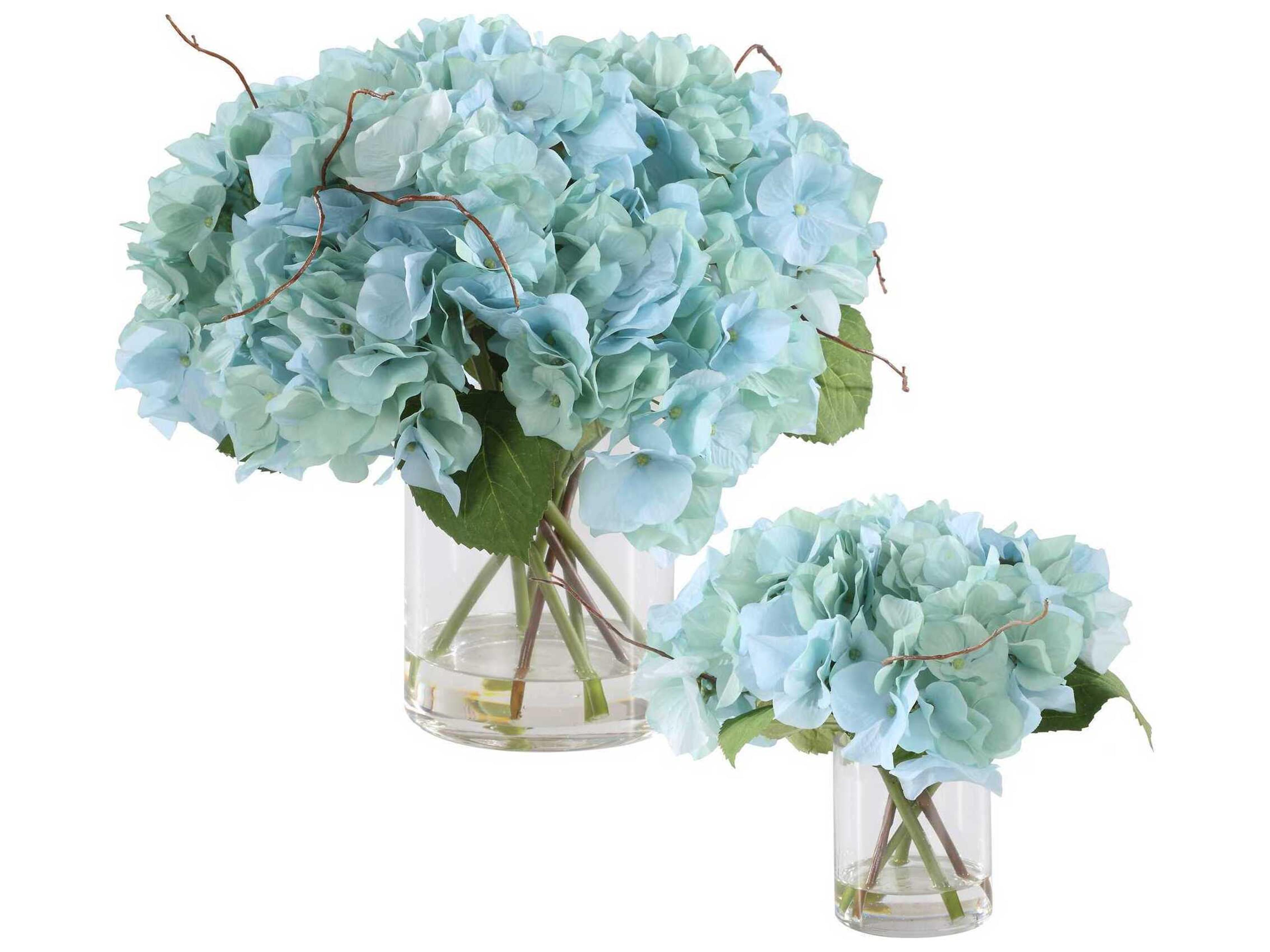 Uttermost Tranquil Blooms In Glass Vases Set of 2