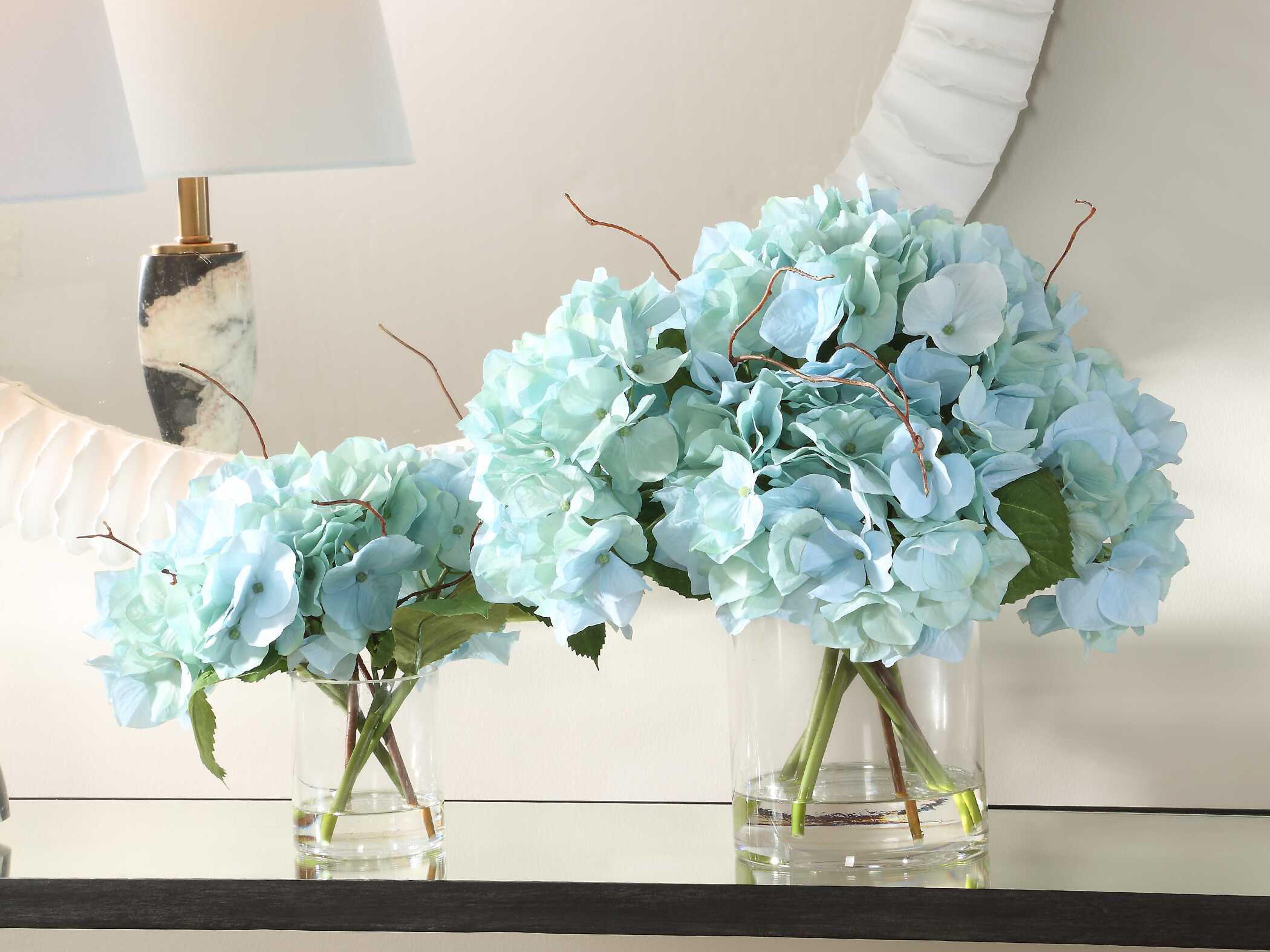 Uttermost Tranquil Blooms In Glass Vases Set of 2