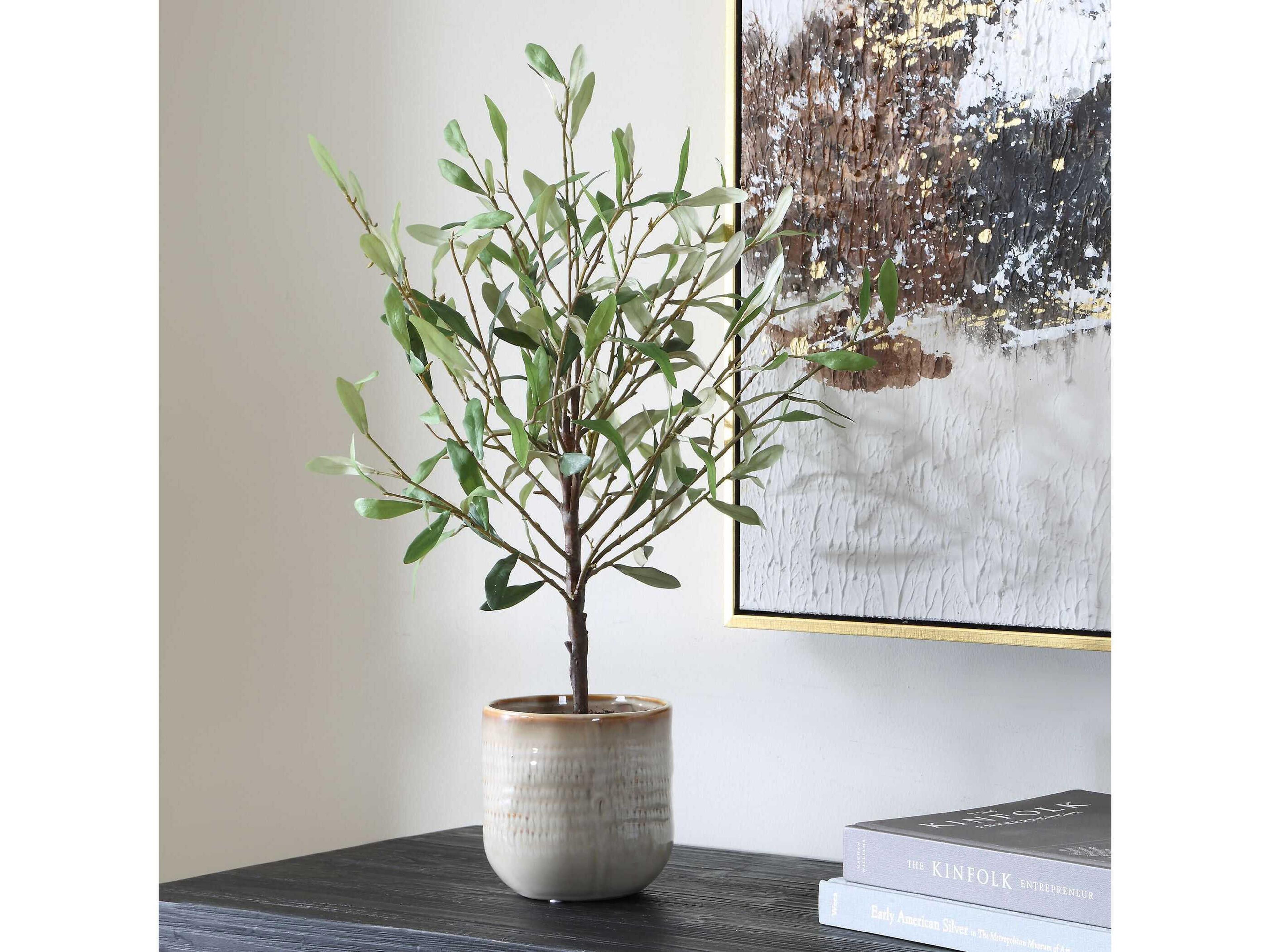 Uttermost Solea Olive Accent & Textured Vase