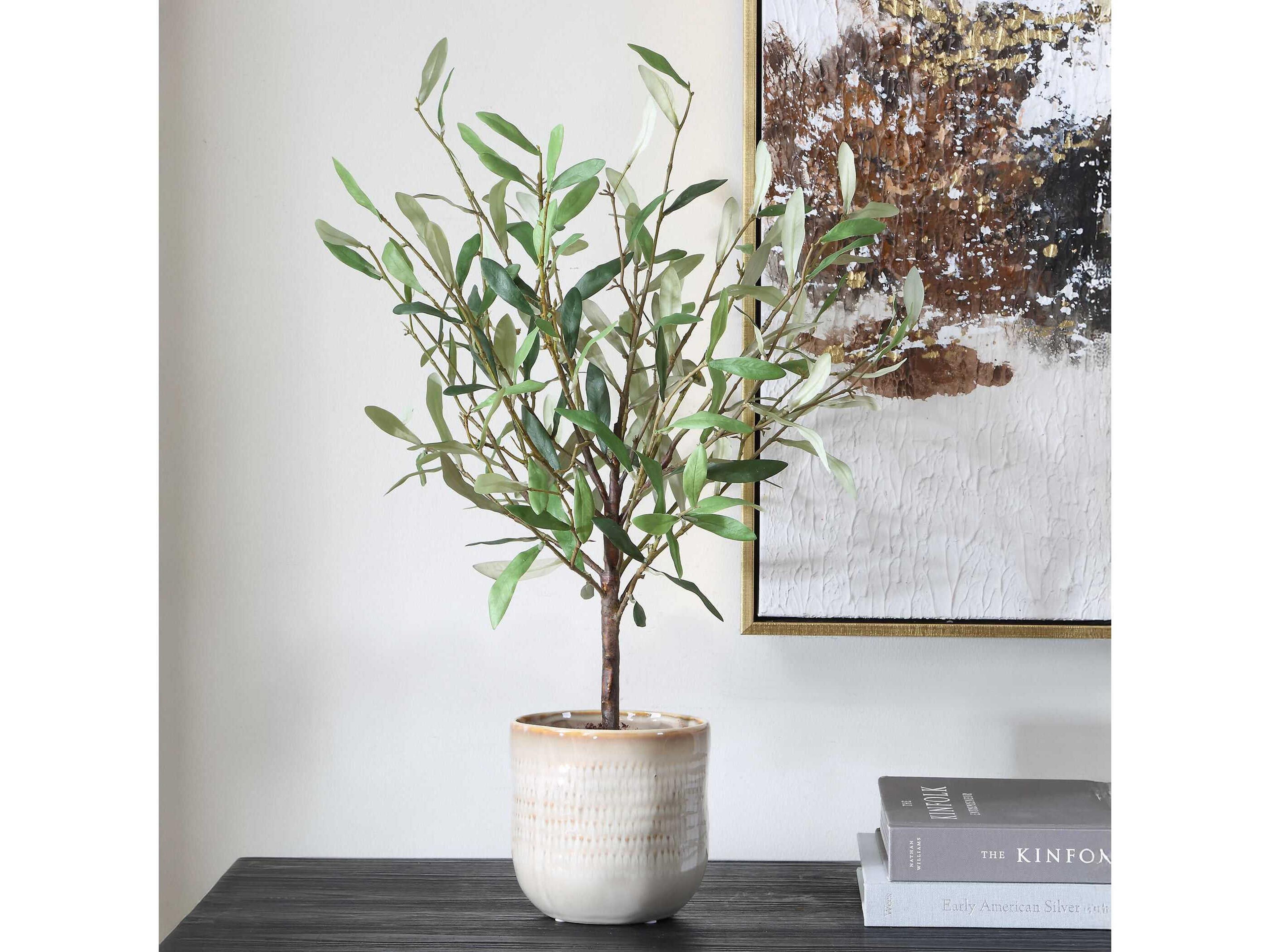 Uttermost Solea Olive Accent & Textured Vase