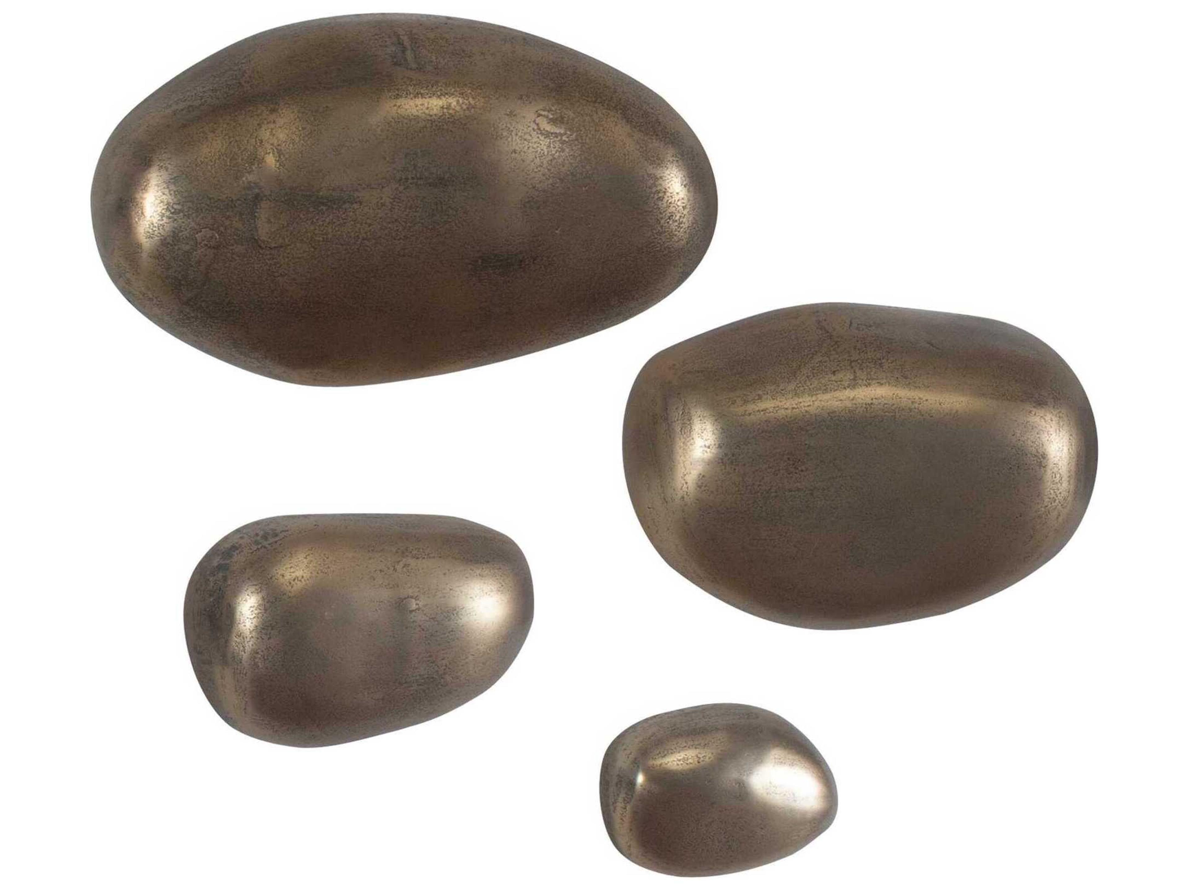 Uttermost Outdoor Stone Brass Outdoor Wall Art Set of 4