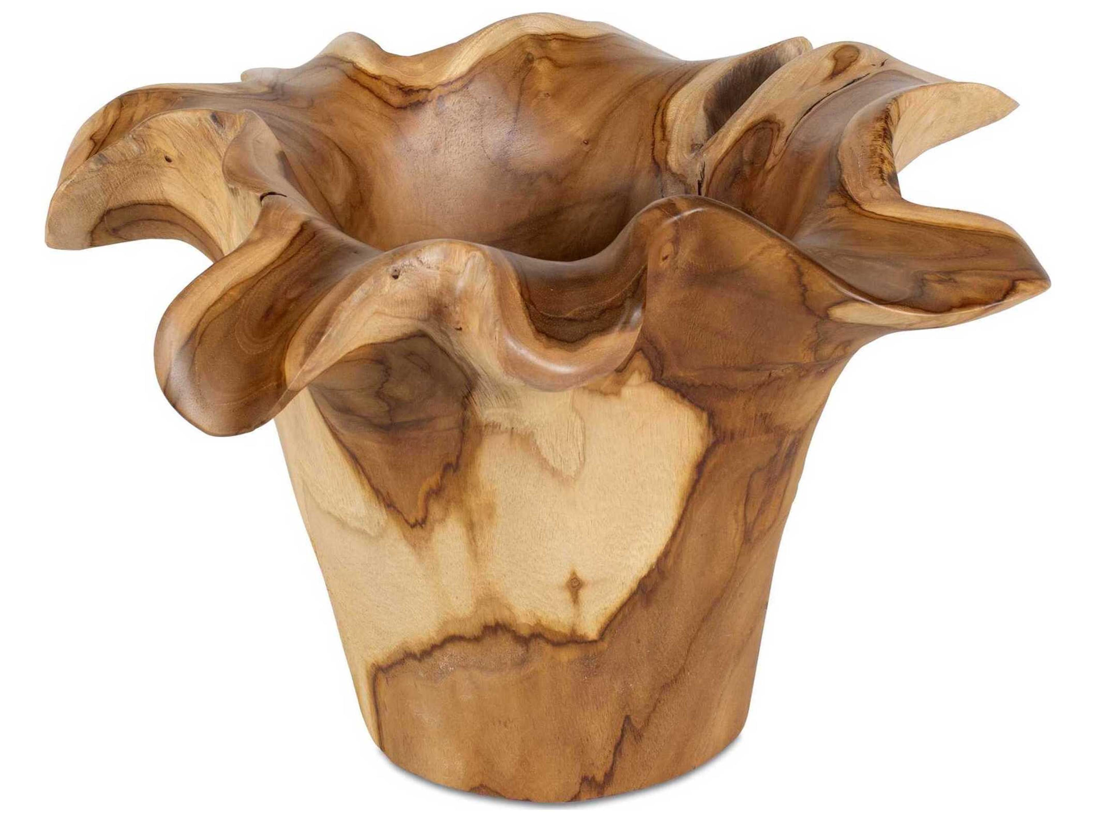 Teak Flow Natural Outdoor Bowl