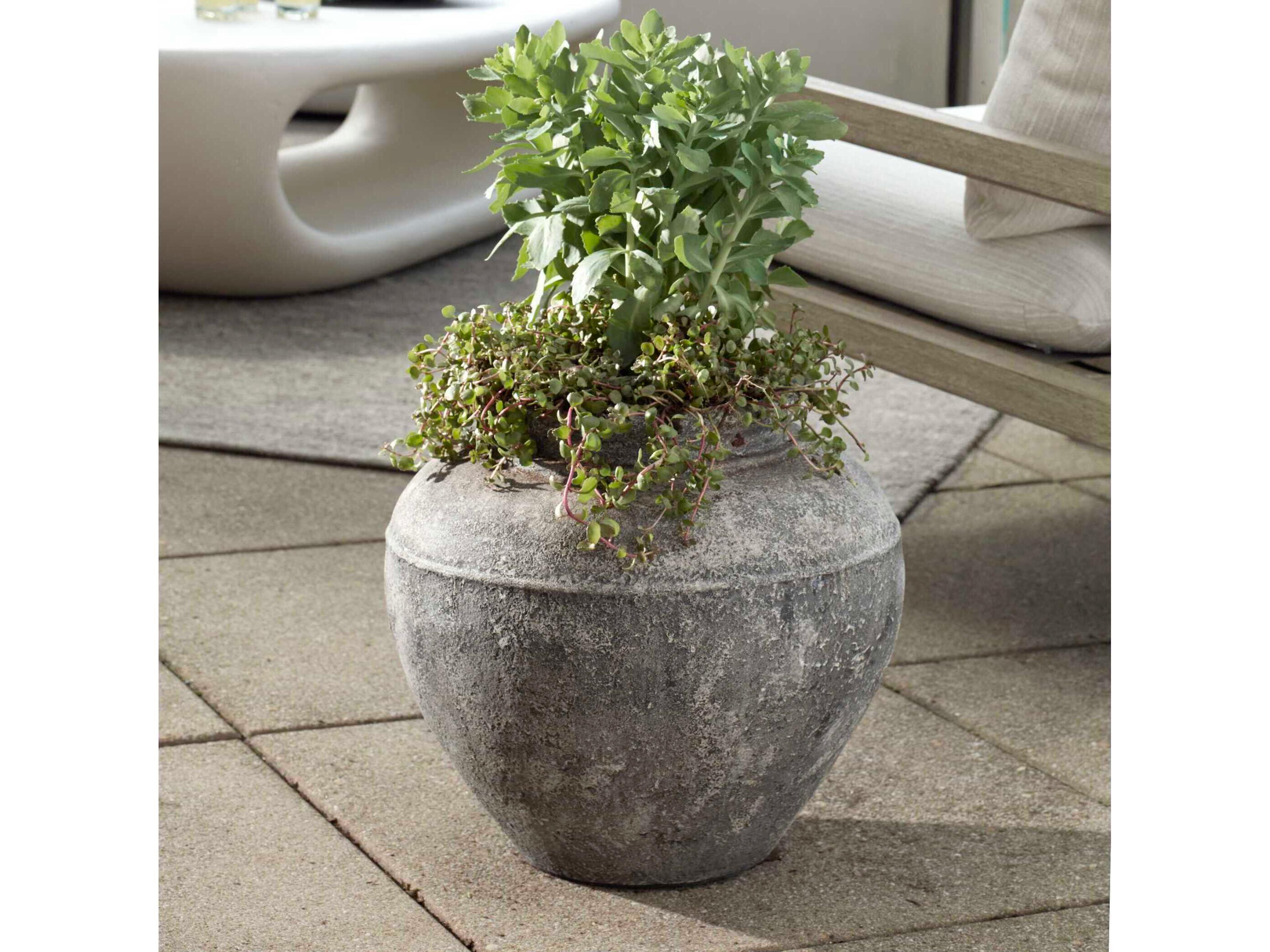 Uttermost Outdoor Echoes Of Time Concrete Outdoor Planter