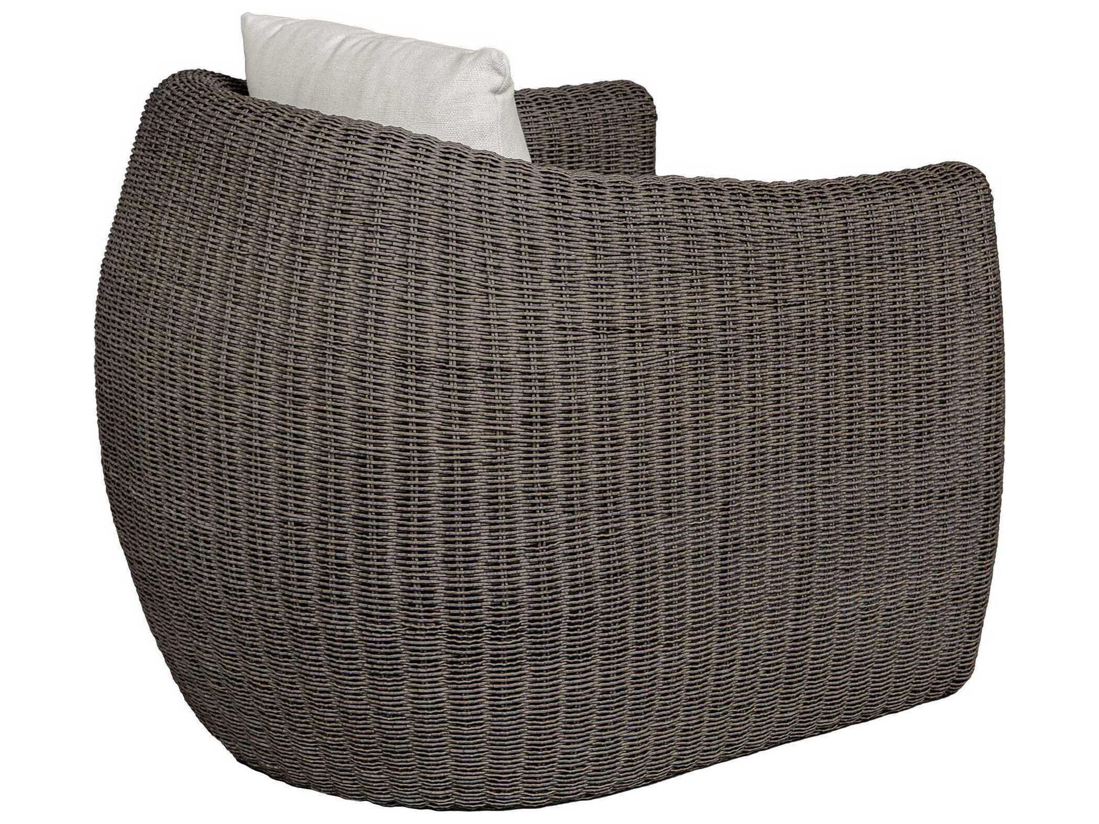 Uttermost Outdoor Tropic Brown Wicker Cushion Lounge Chair