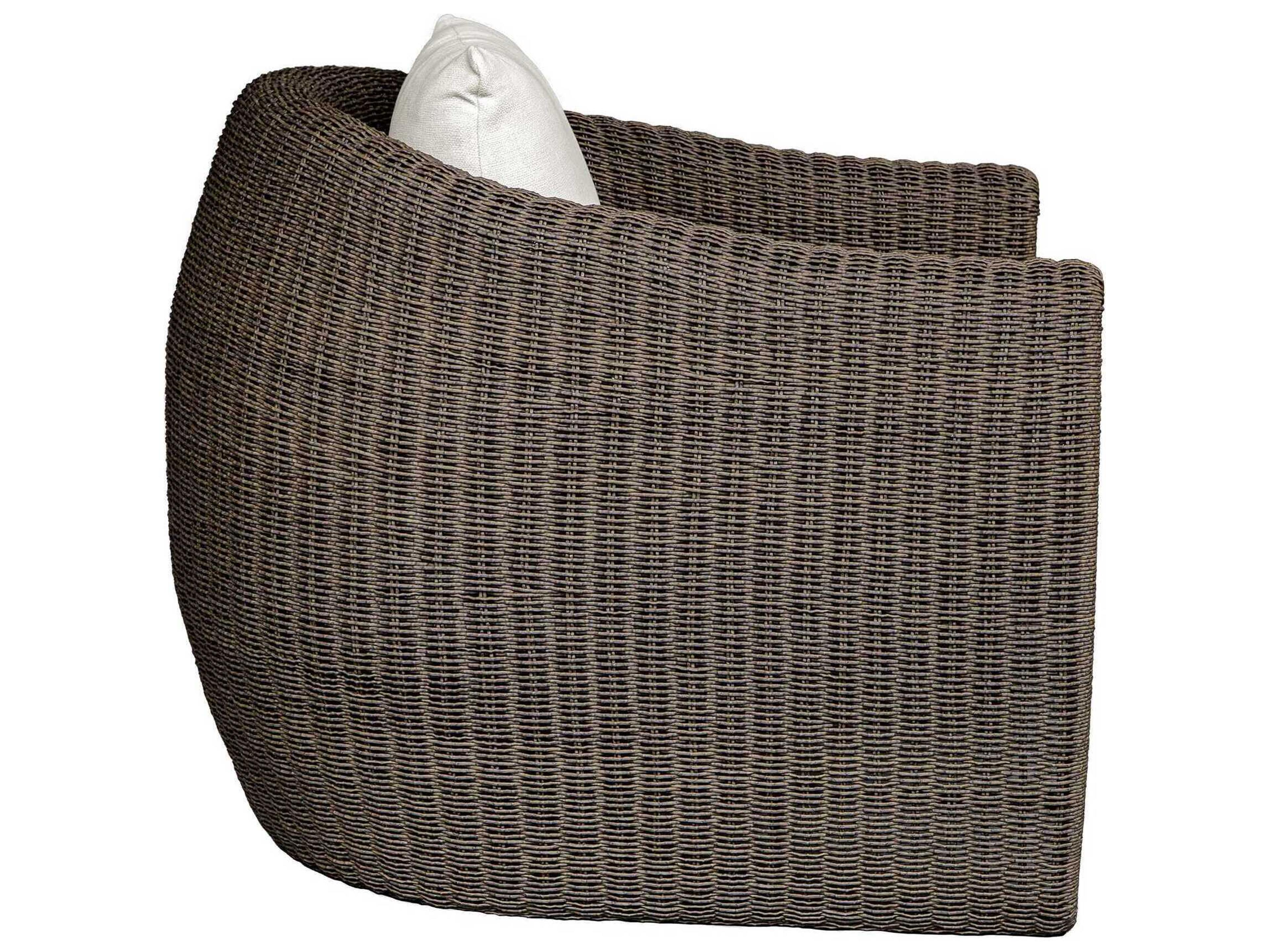 Uttermost Outdoor Tropic Brown Wicker Cushion Lounge Chair