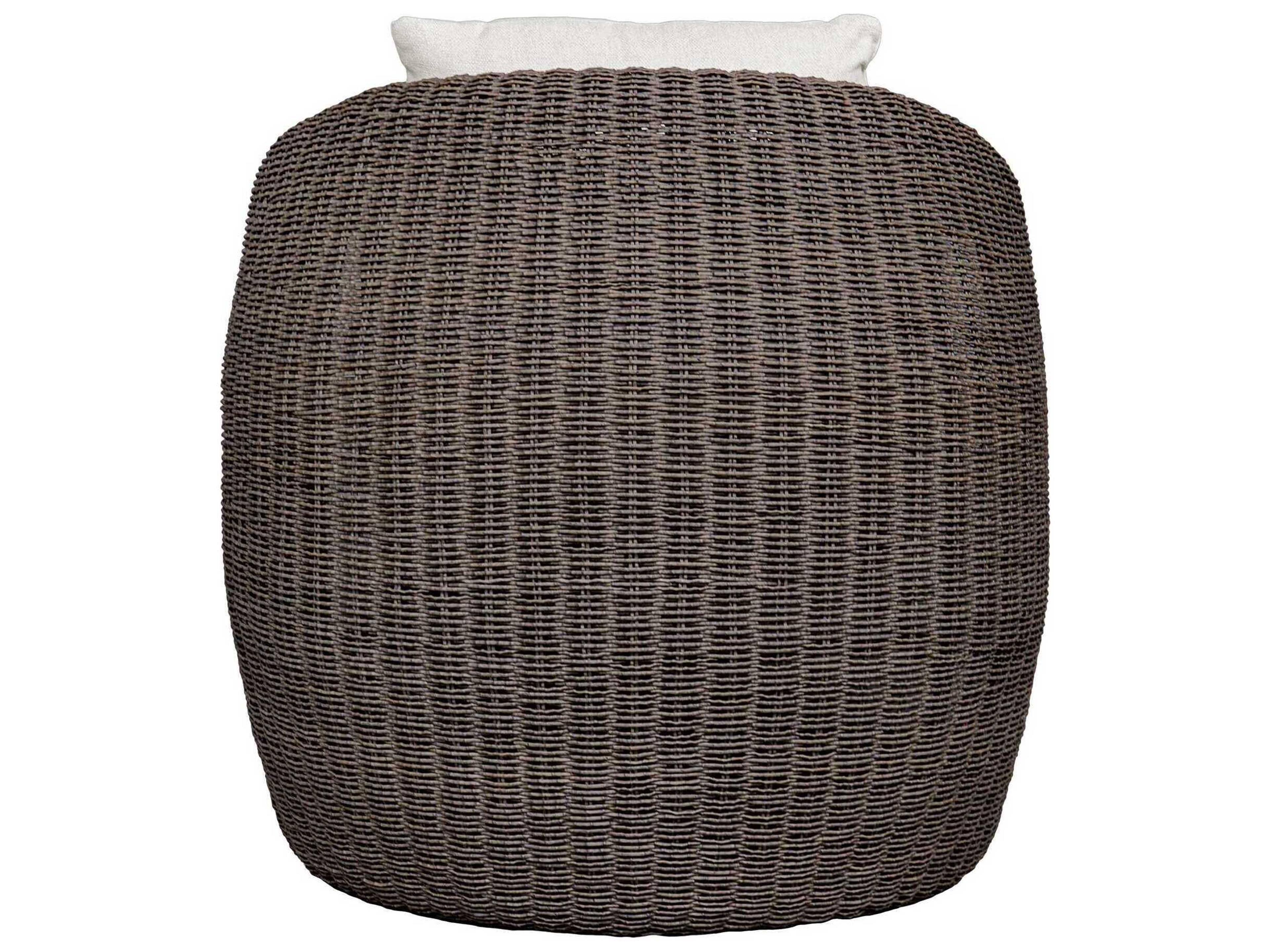 Uttermost Outdoor Tropic Brown Wicker Cushion Lounge Chair