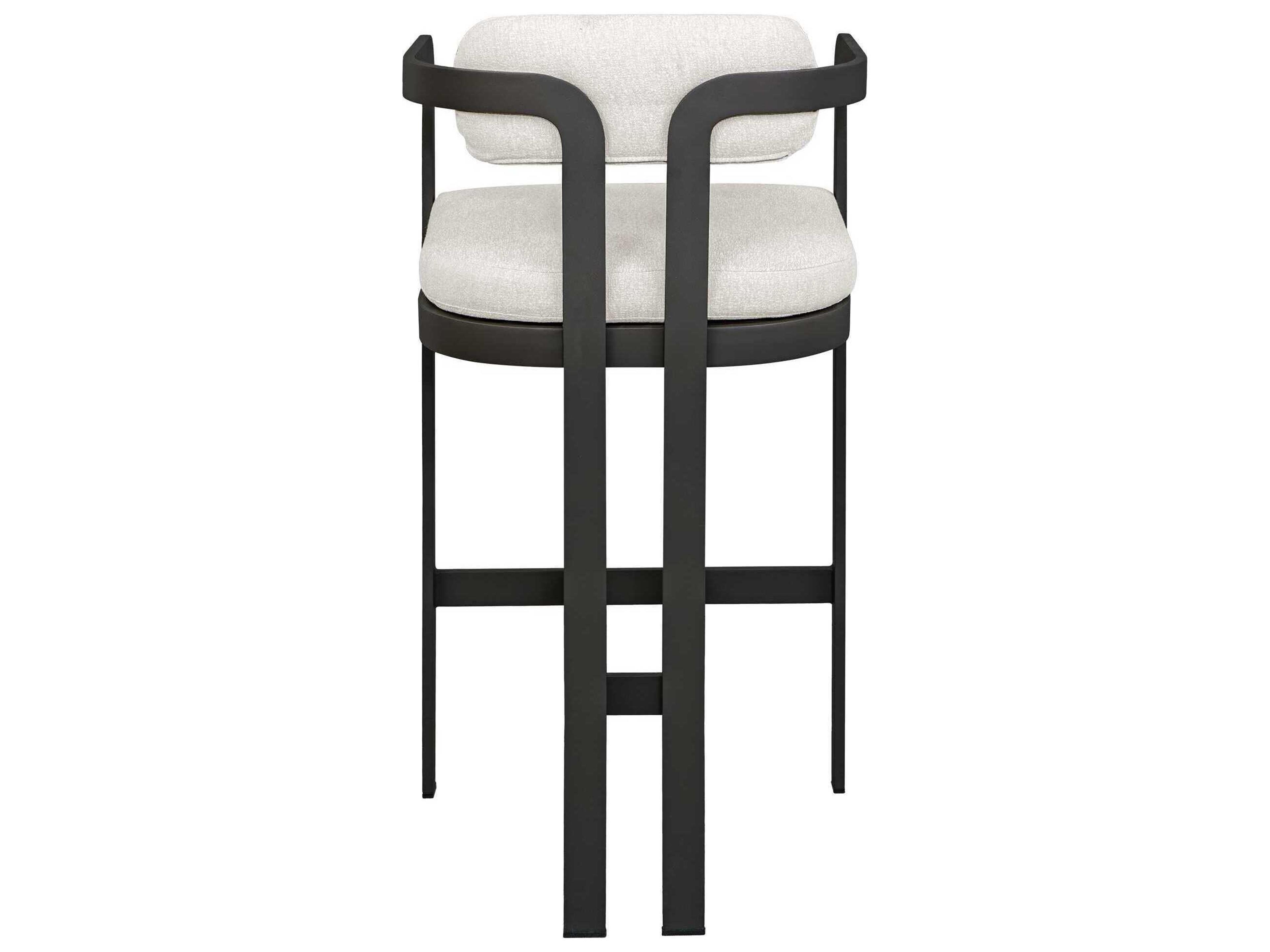 Uttermost Outdoor Kalmar Java Black Aluminum Cushion Bar Stool
