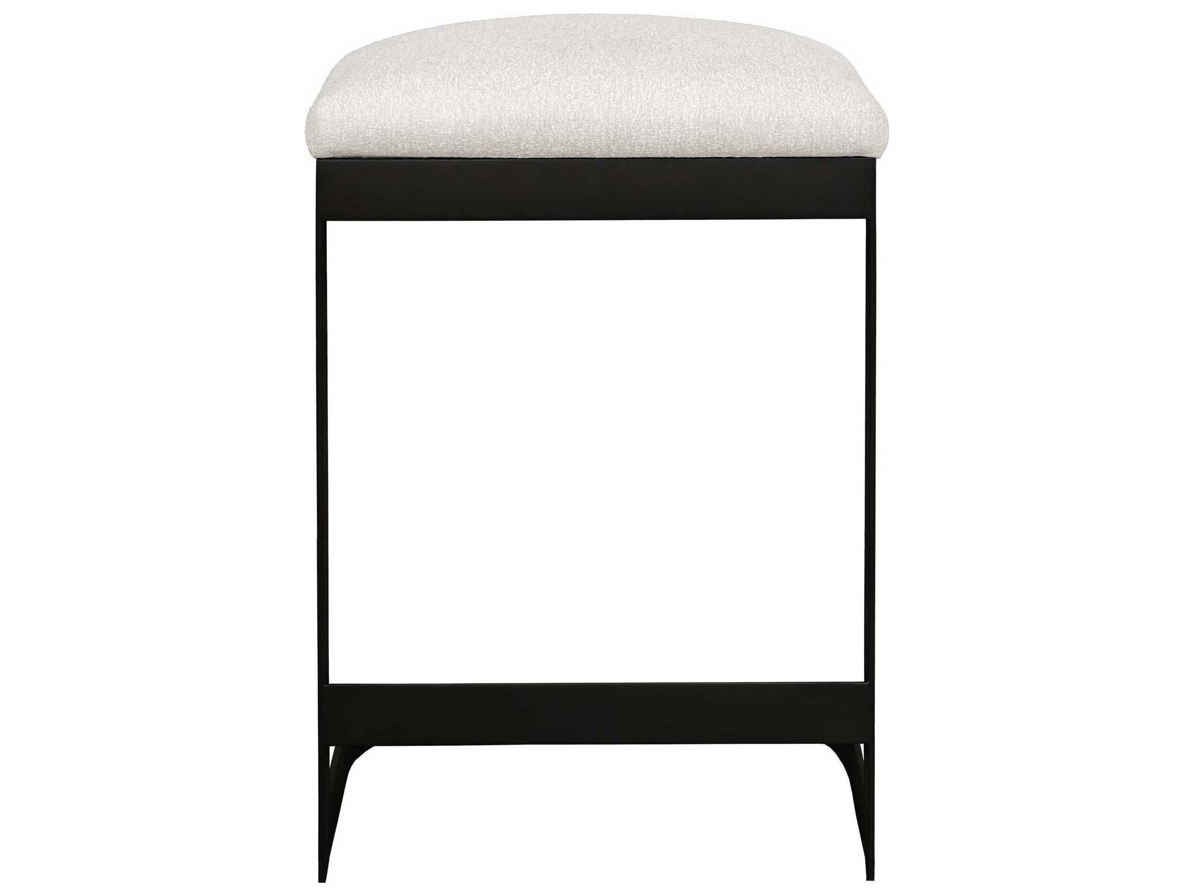 Uttermost Outdoor Maude Java Black Taupe Gray Steel Cushion Counter Stool