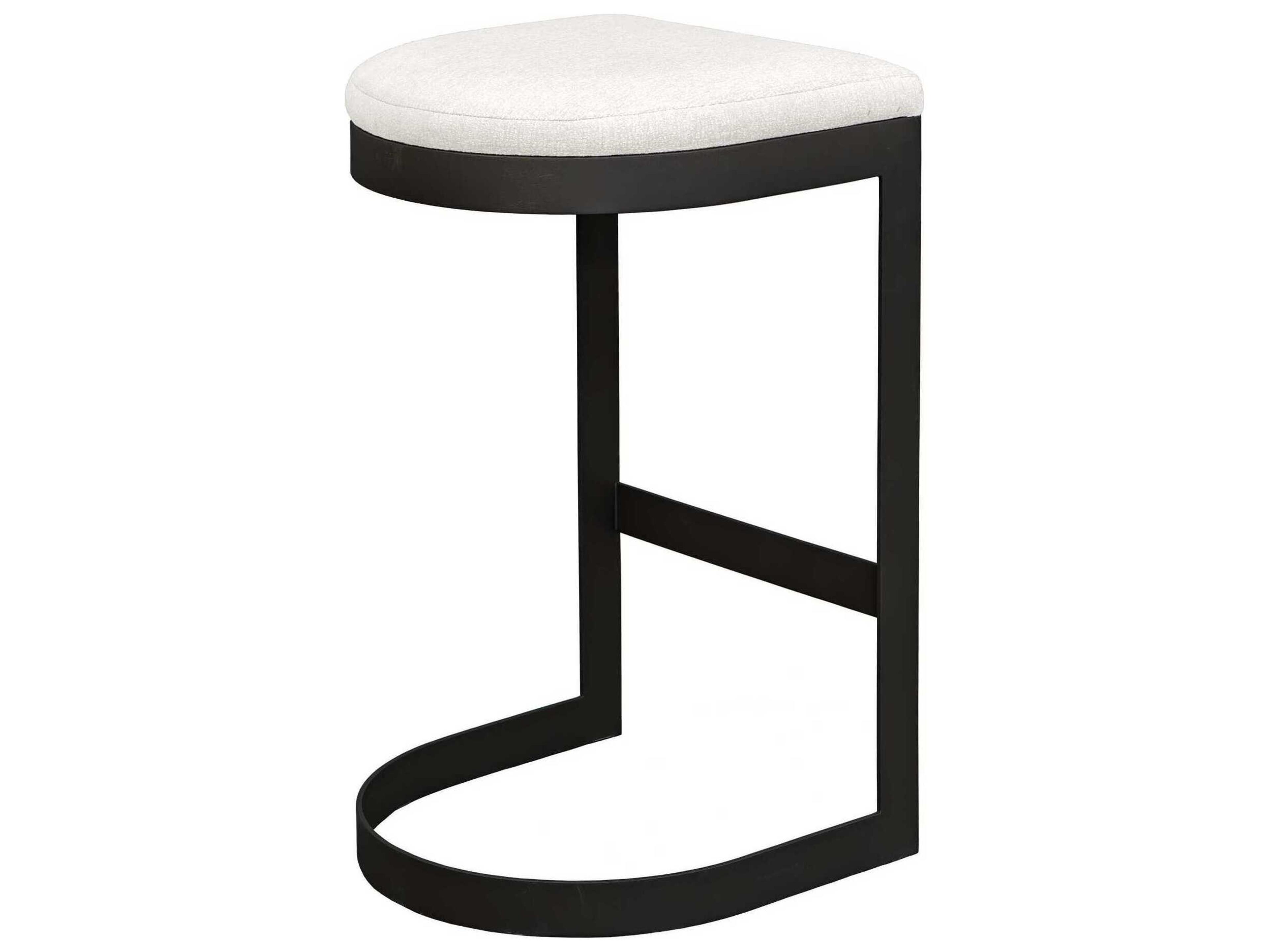 Maude Java Black Taupe Gray Steel Cushion Bar Stool