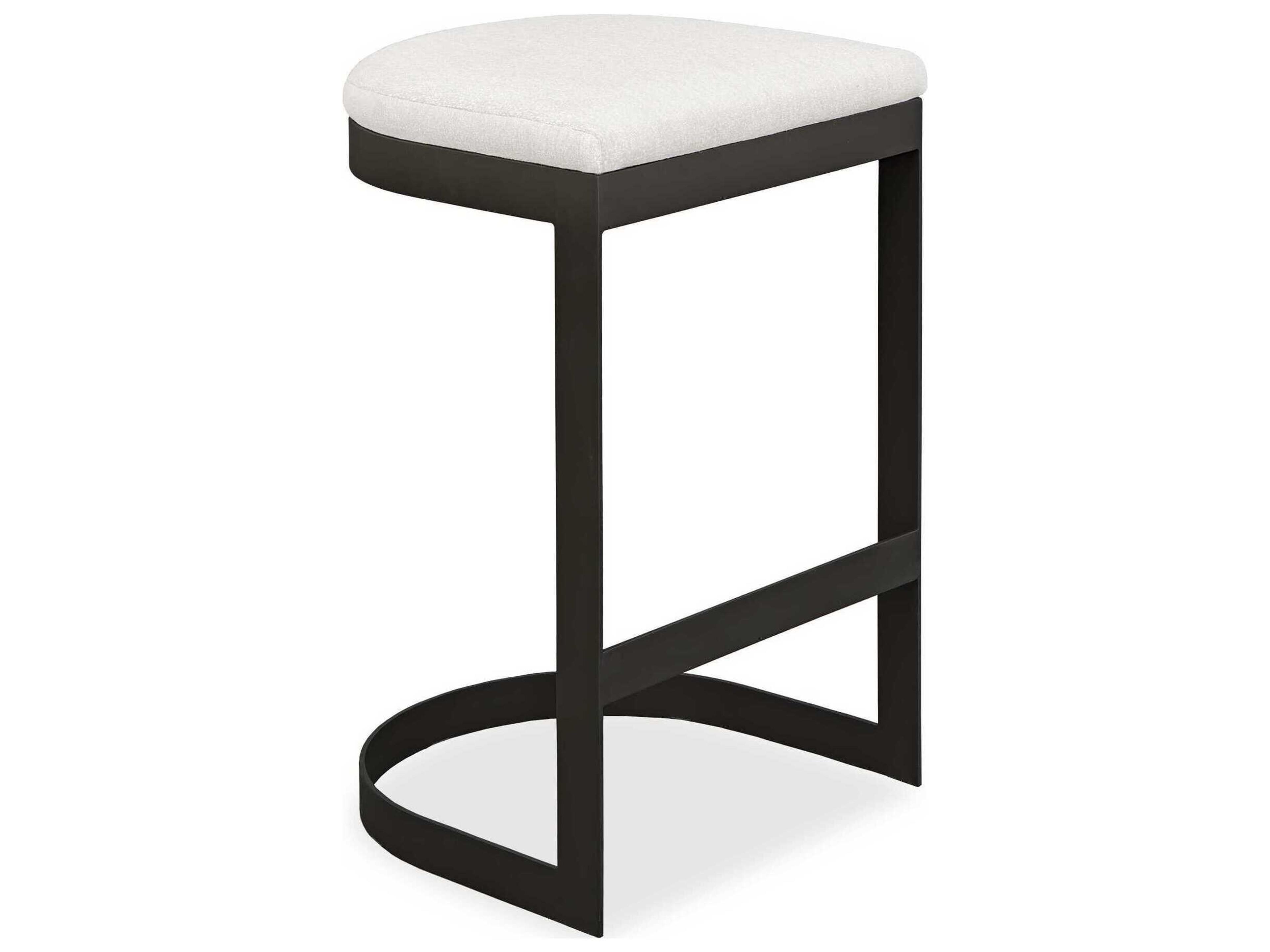 Uttermost Outdoor Maude Java Black Taupe Gray Steel Cushion Bar Stool