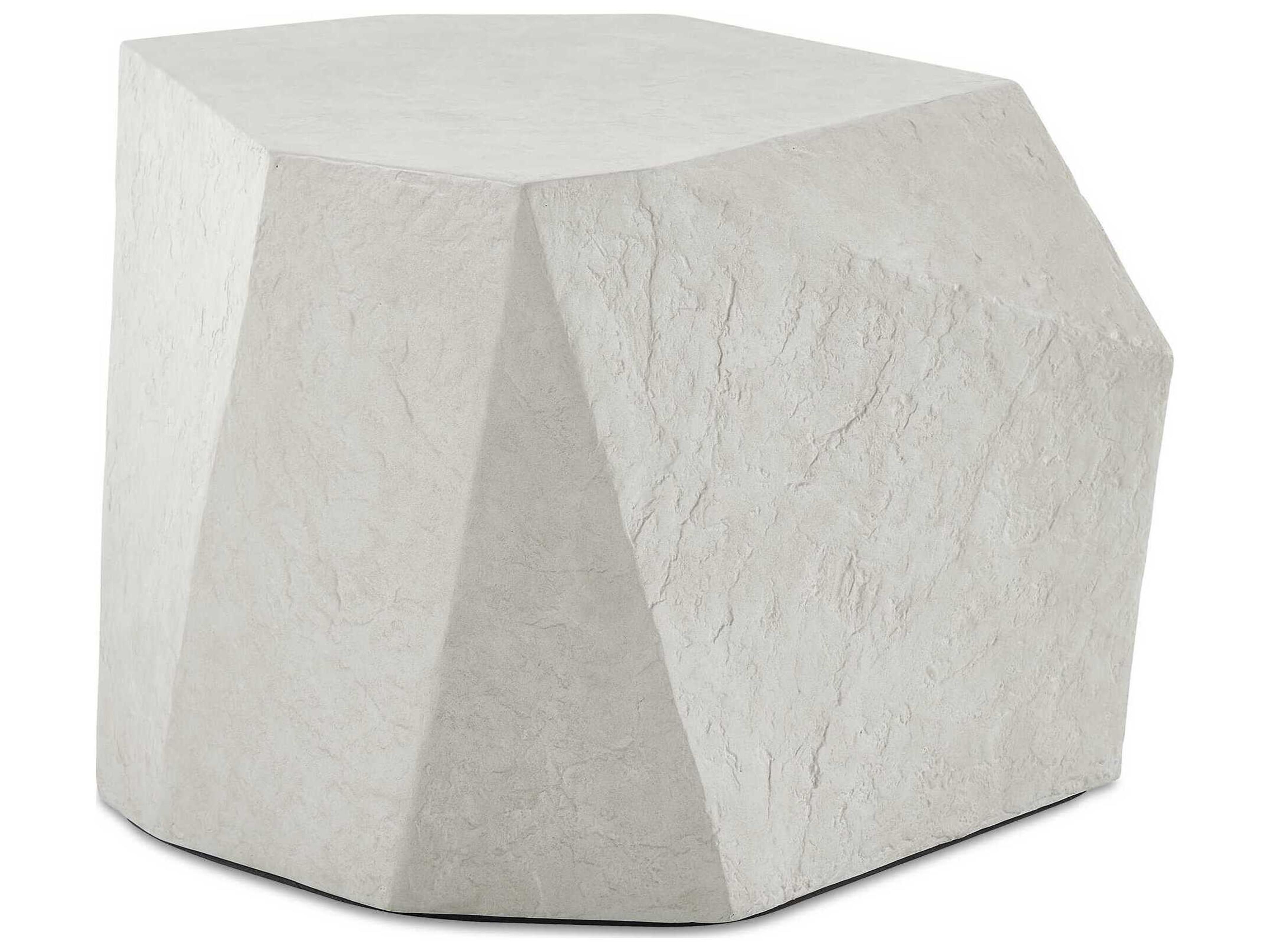 Parra White Concrete End Table