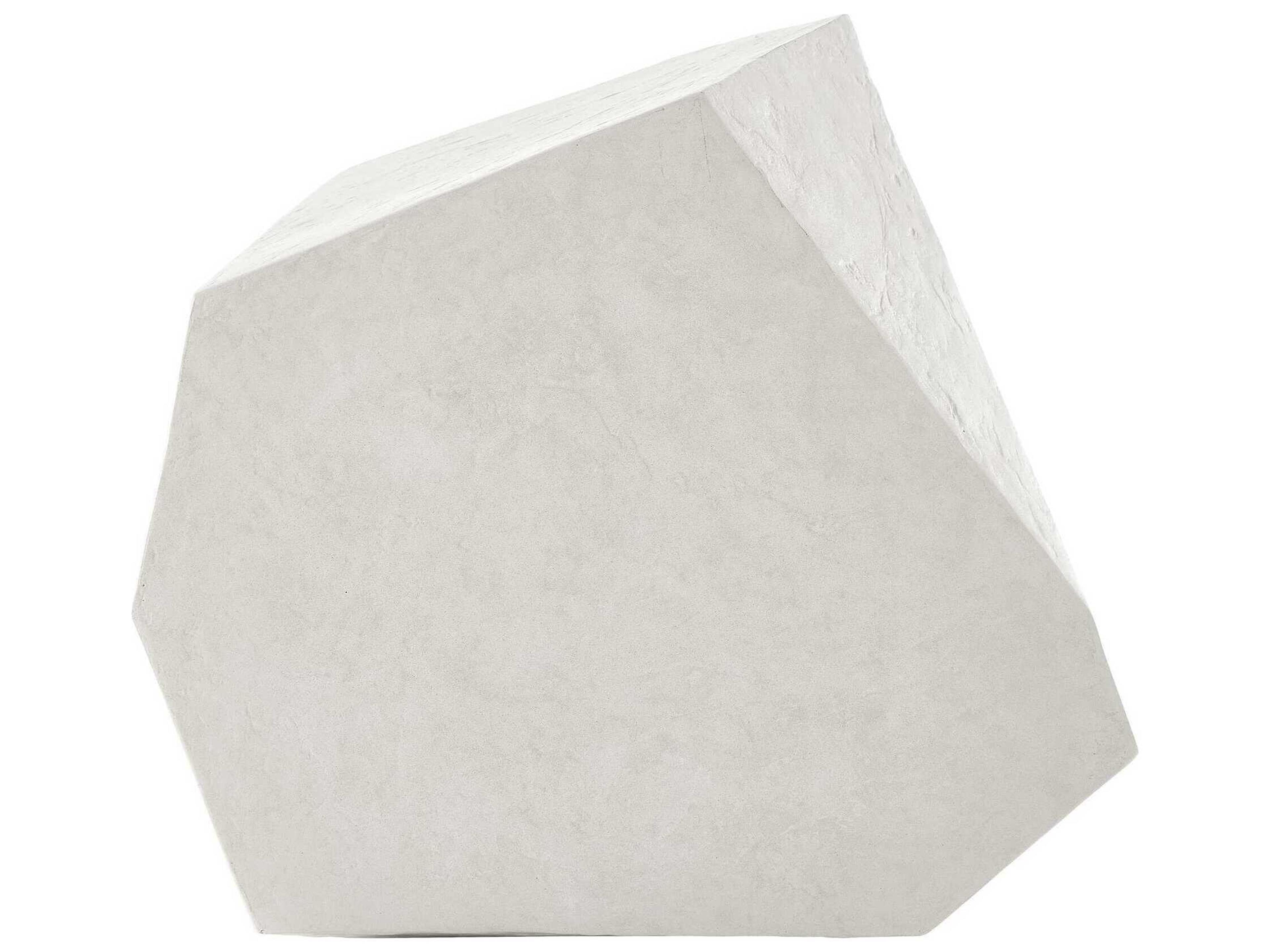 Uttermost Outdoor Parra White Concrete End Table