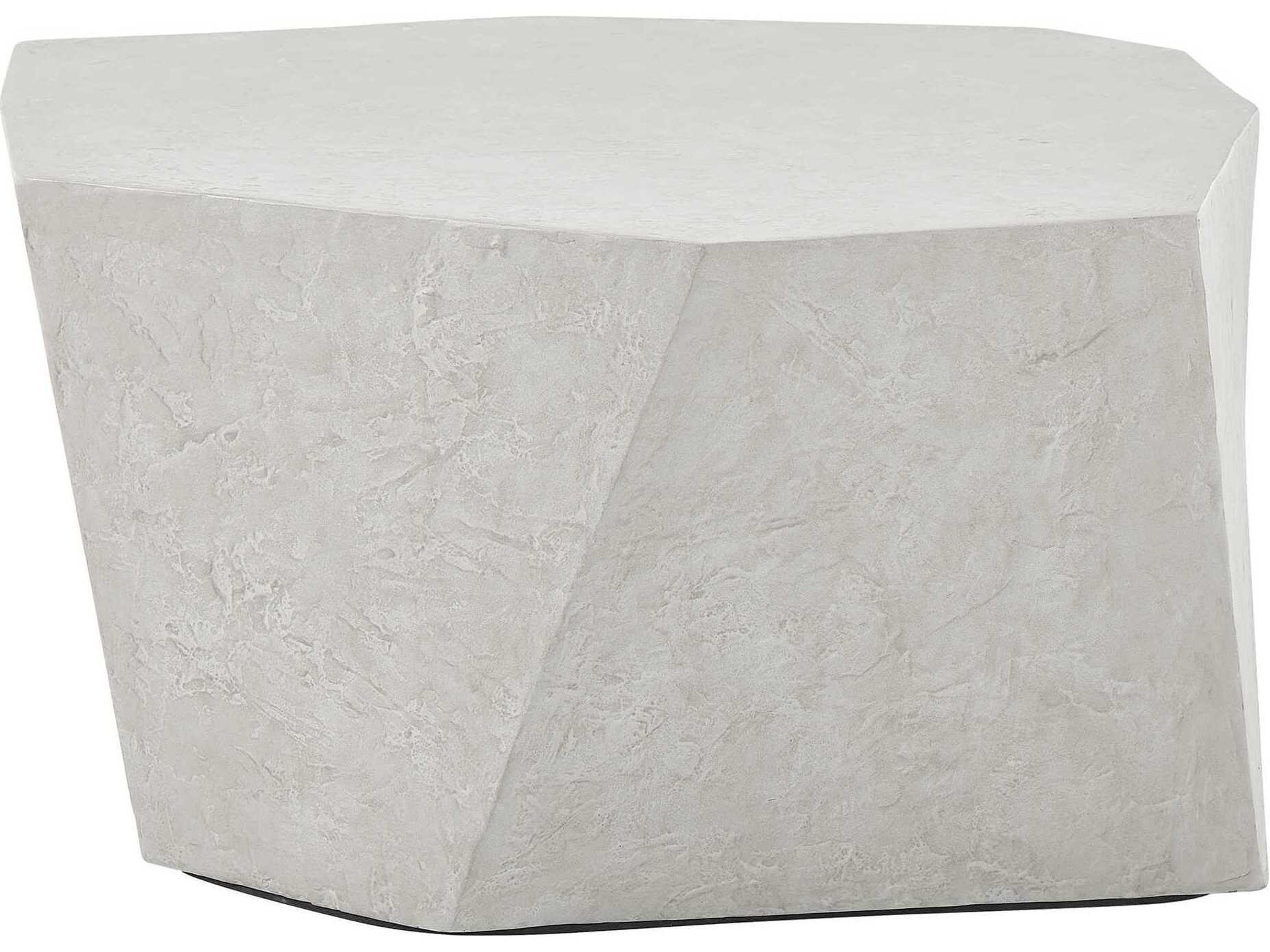 Uttermost Outdoor Parra White Concrete Coffee Table