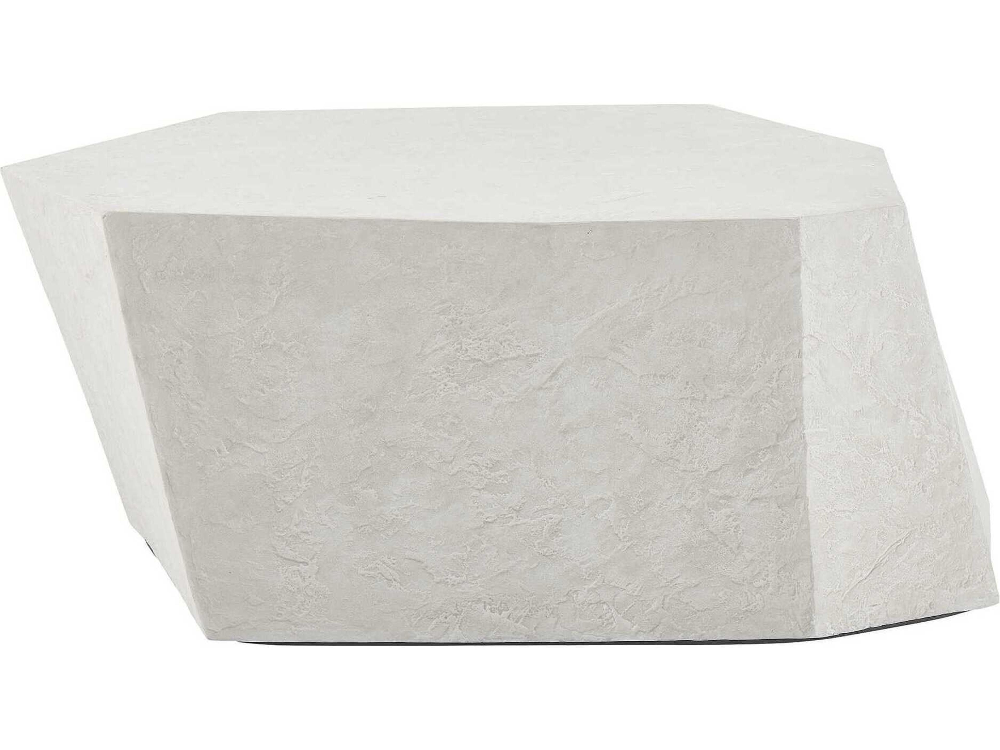 Uttermost Outdoor Parra White Concrete Coffee Table