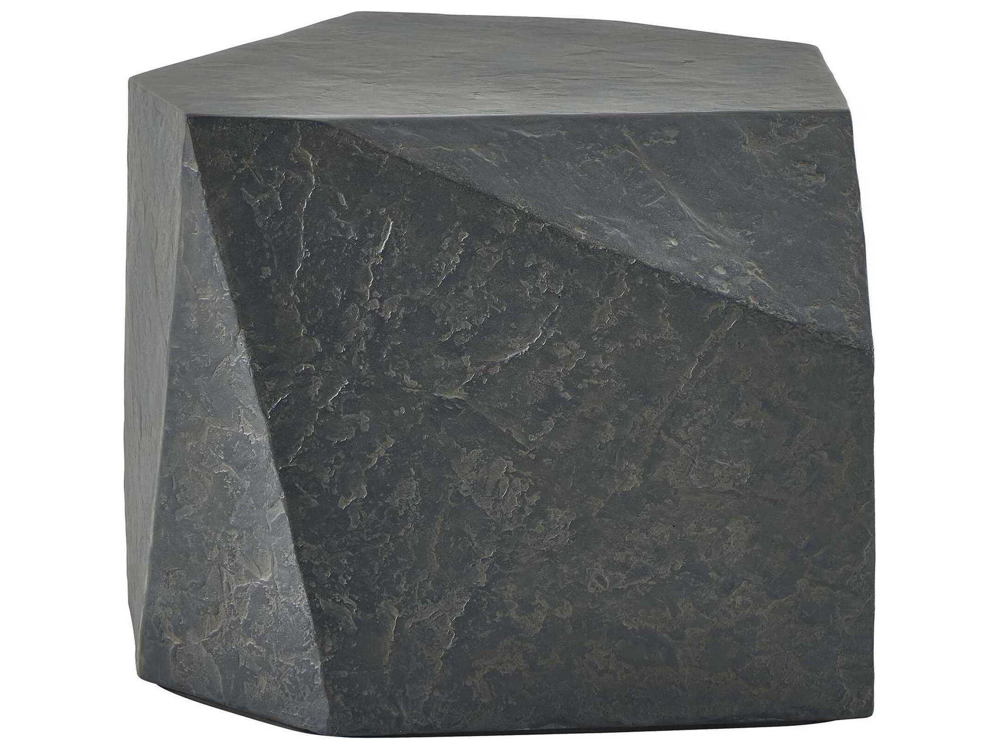 Uttermost Outdoor Parra Black Brown Concrete End Table