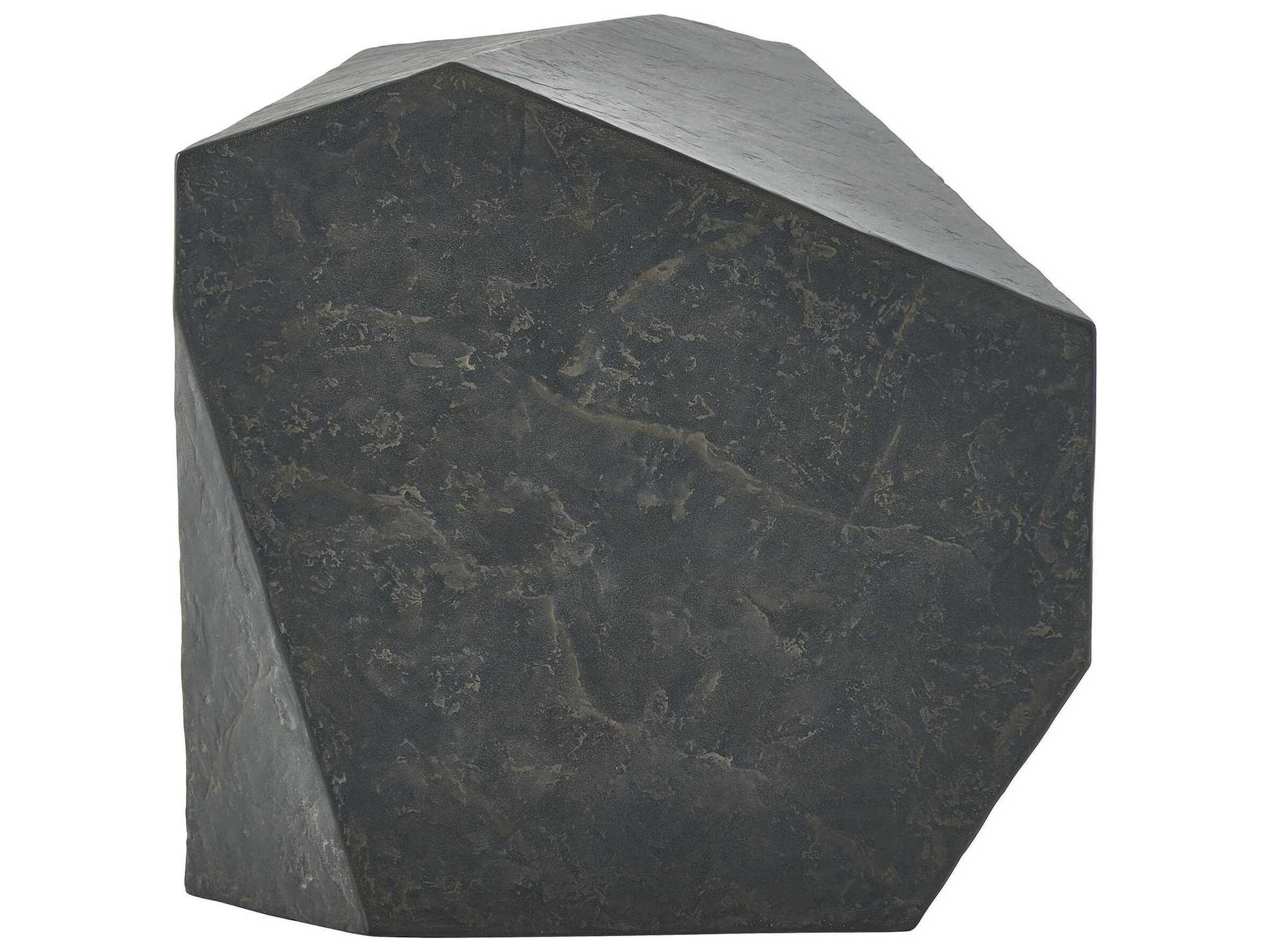 Uttermost Outdoor Parra Black Brown Concrete End Table