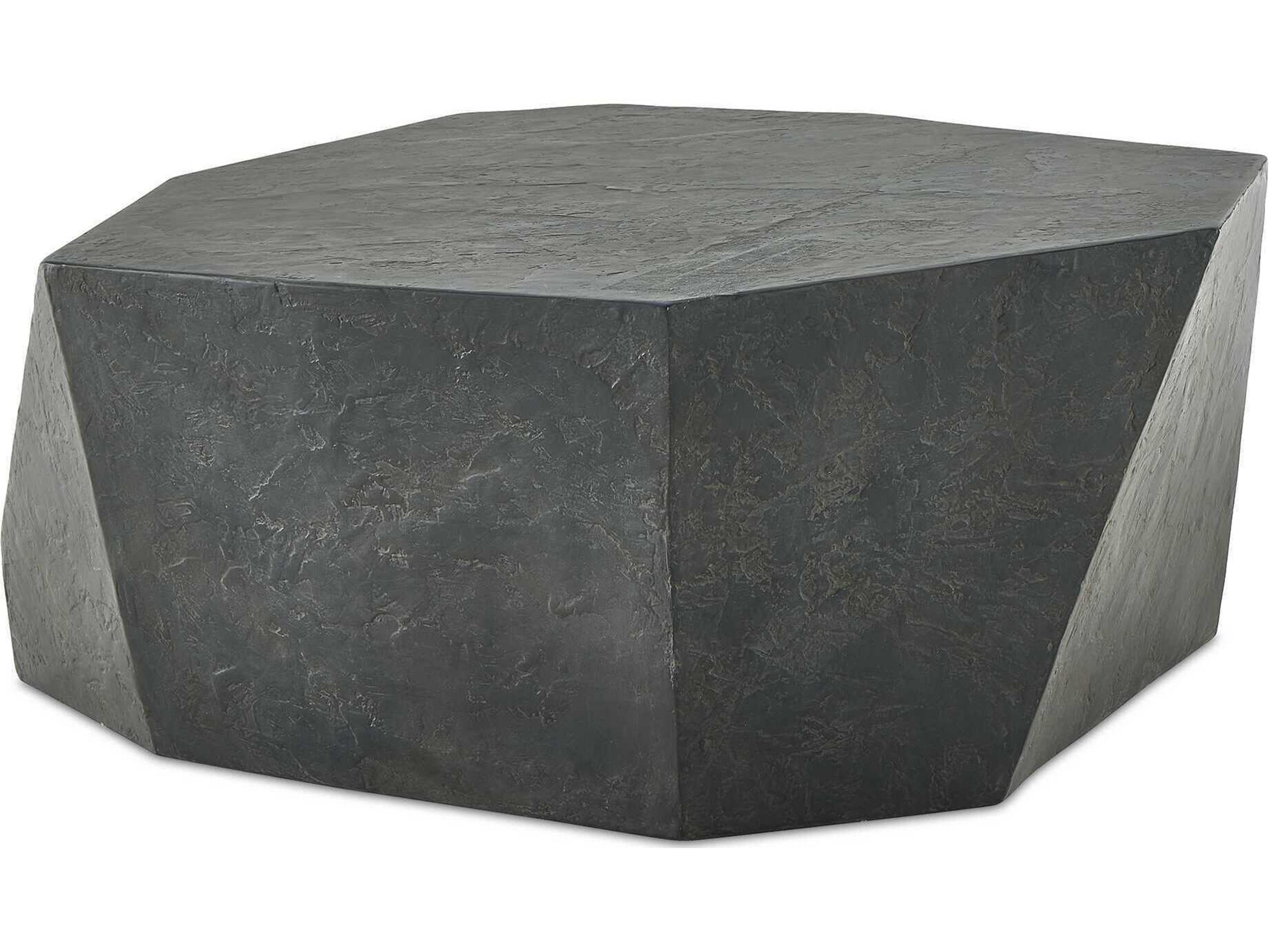 Uttermost Outdoor Parra Black Brown Concrete Coffee Table