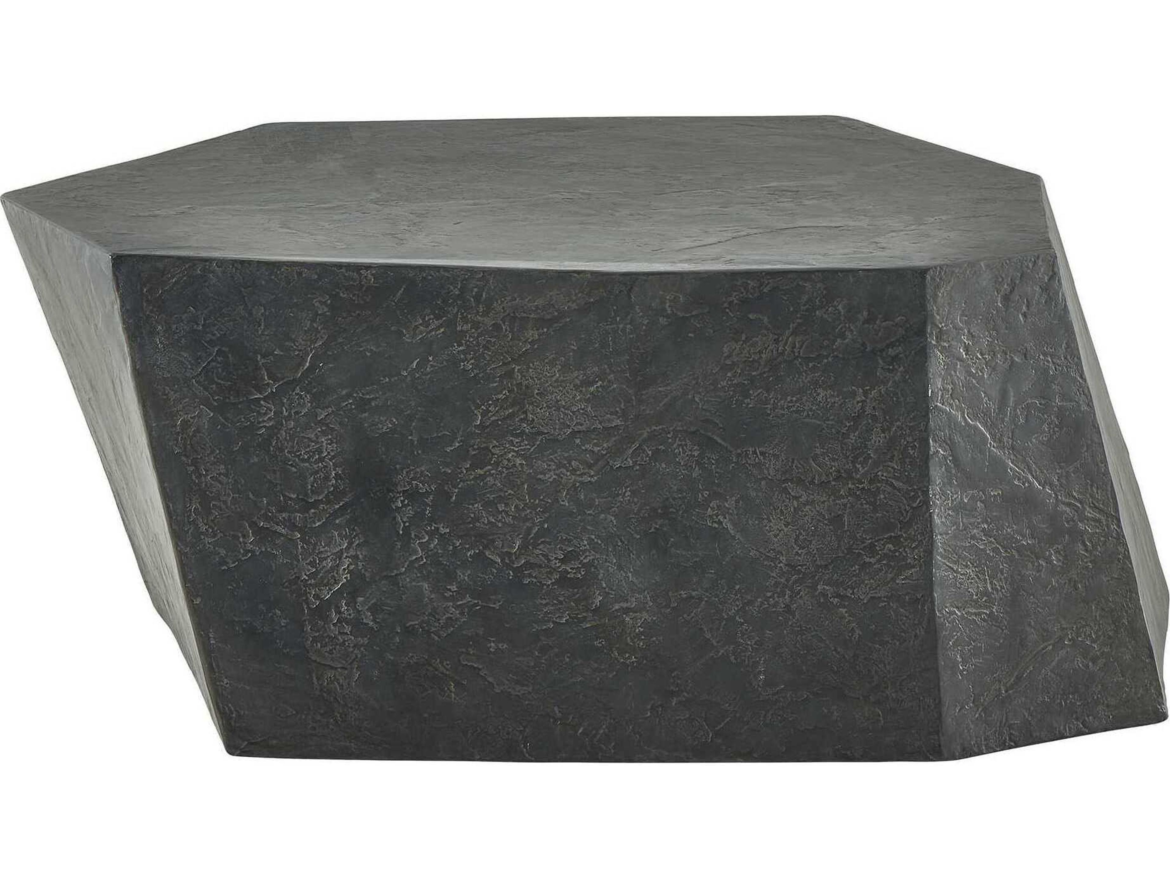 Uttermost Outdoor Parra Black Brown Concrete Coffee Table