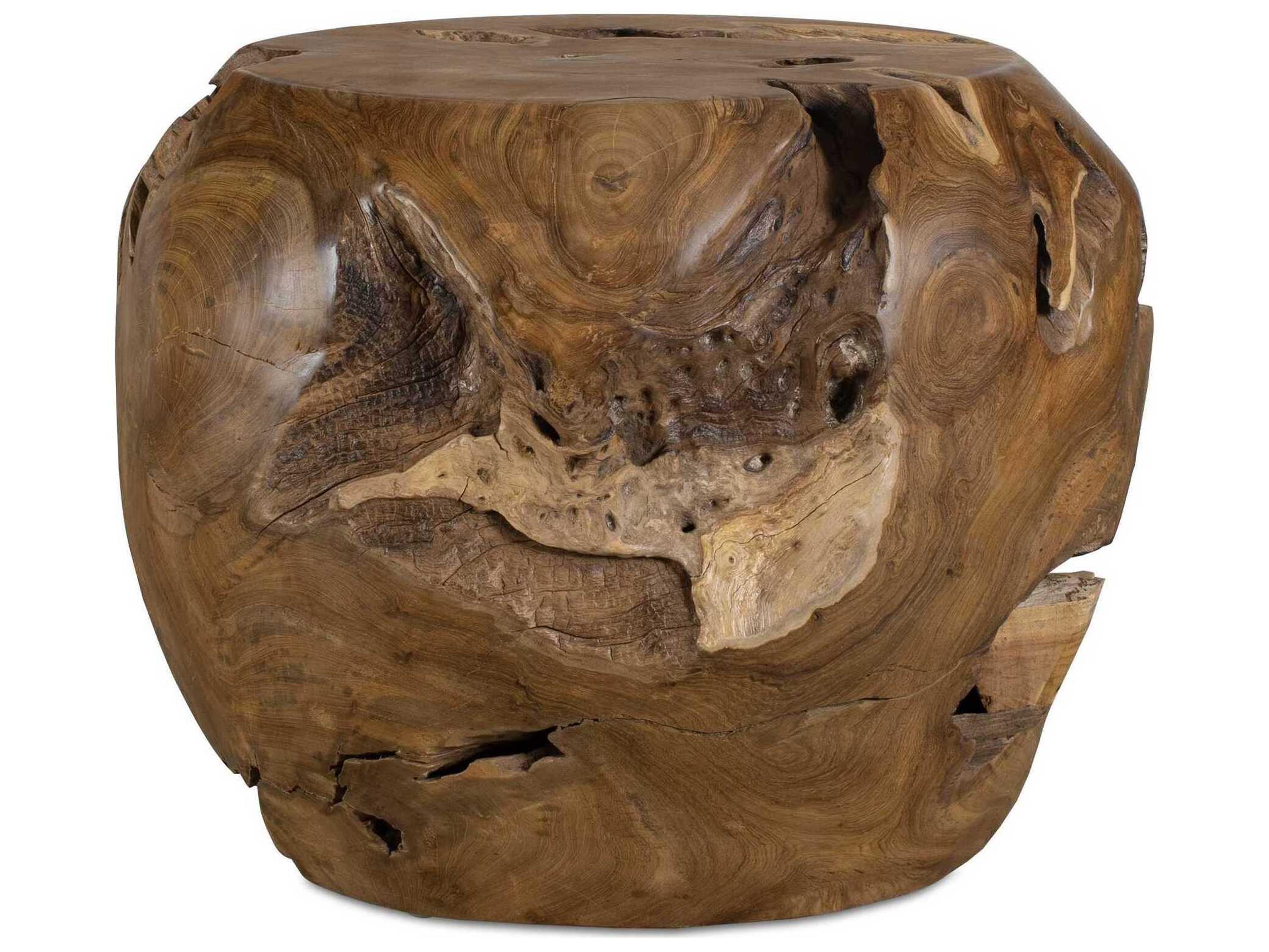 Uttermost Outdoor Sola Natural Wood Round End Table