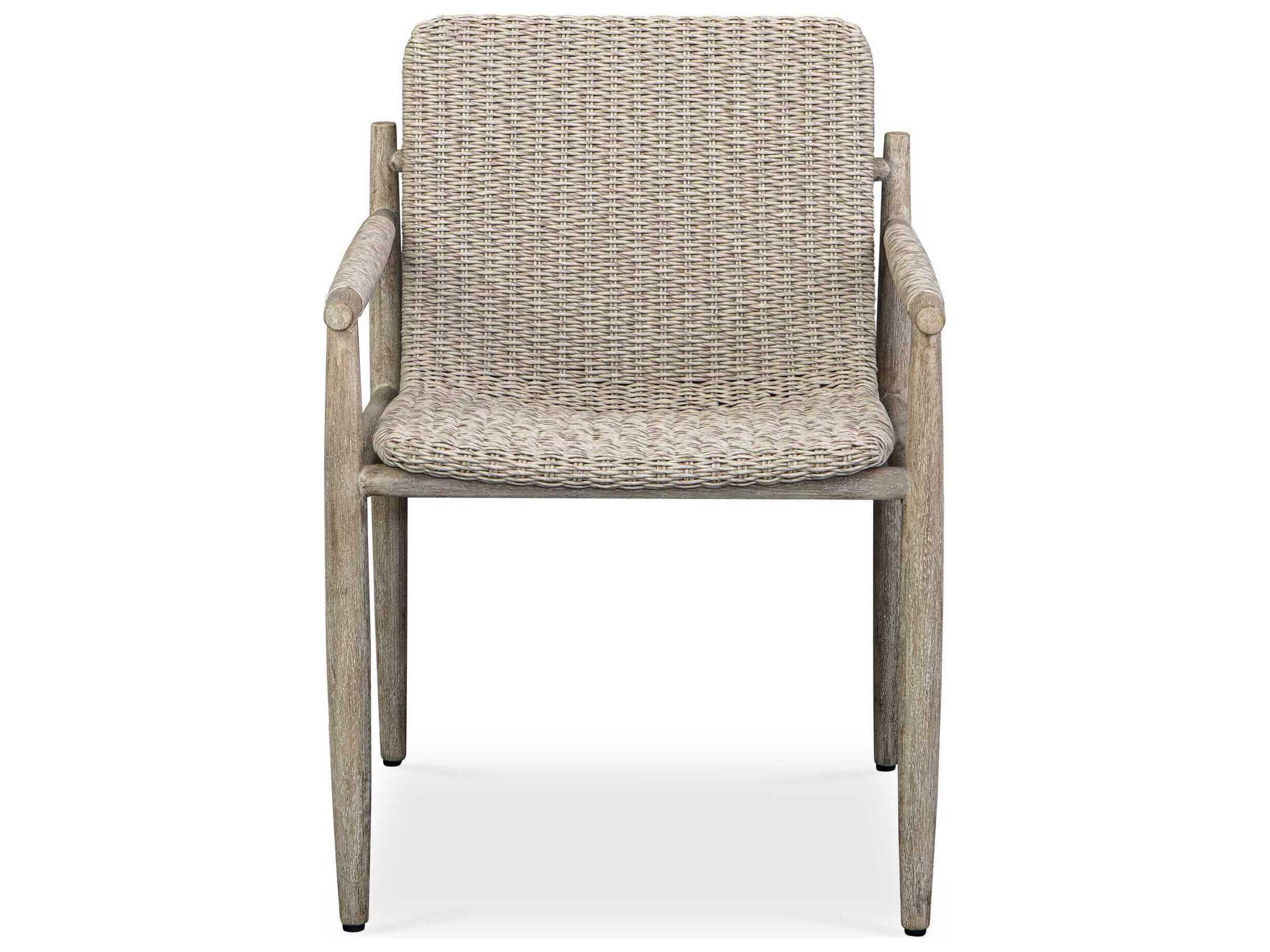 Uttermost Outdoor Sumba Gray Wood Wicker Dining Chair