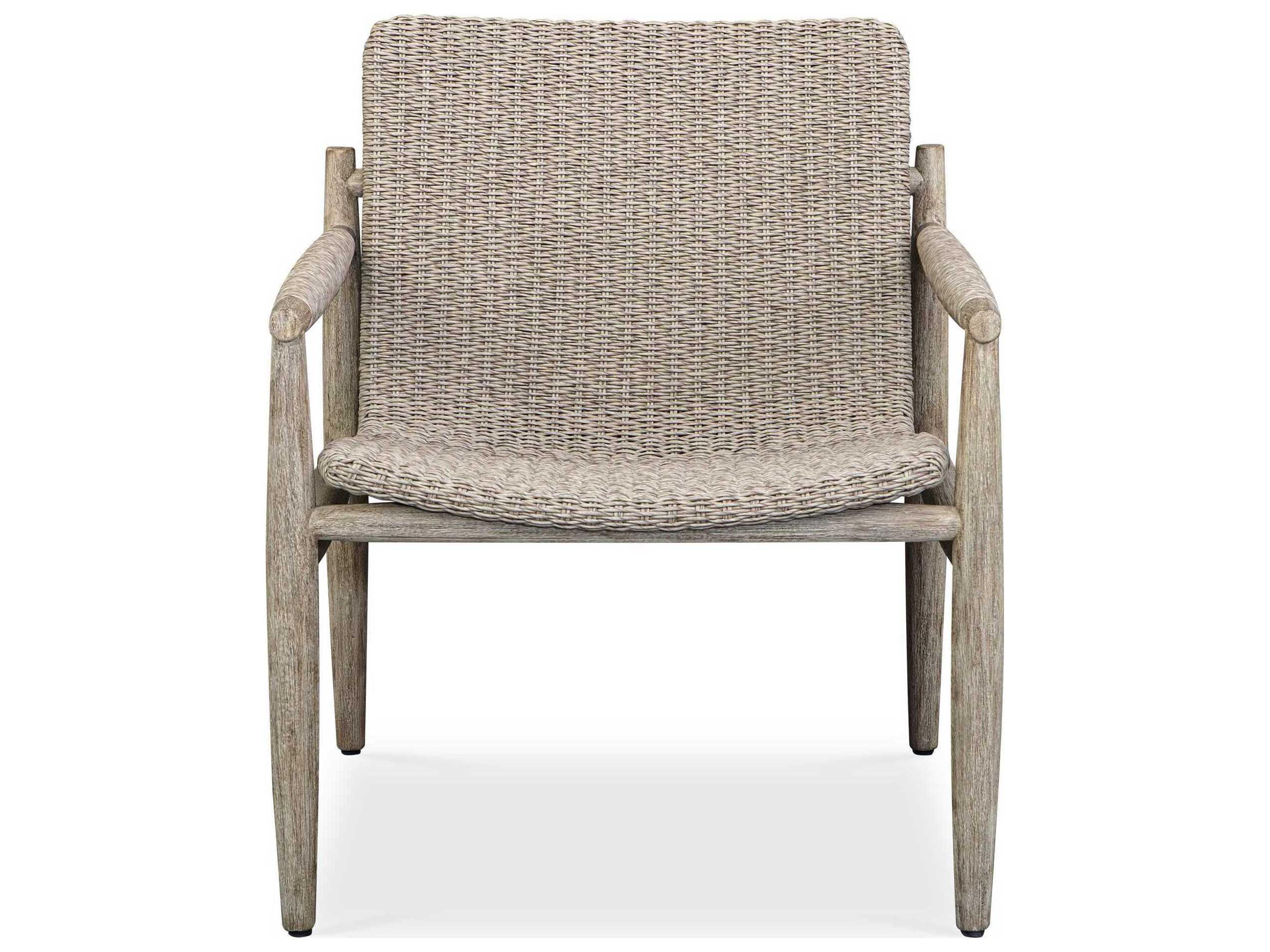 Uttermost Outdoor Sumba Gray Wood Wicker Lounge Chair