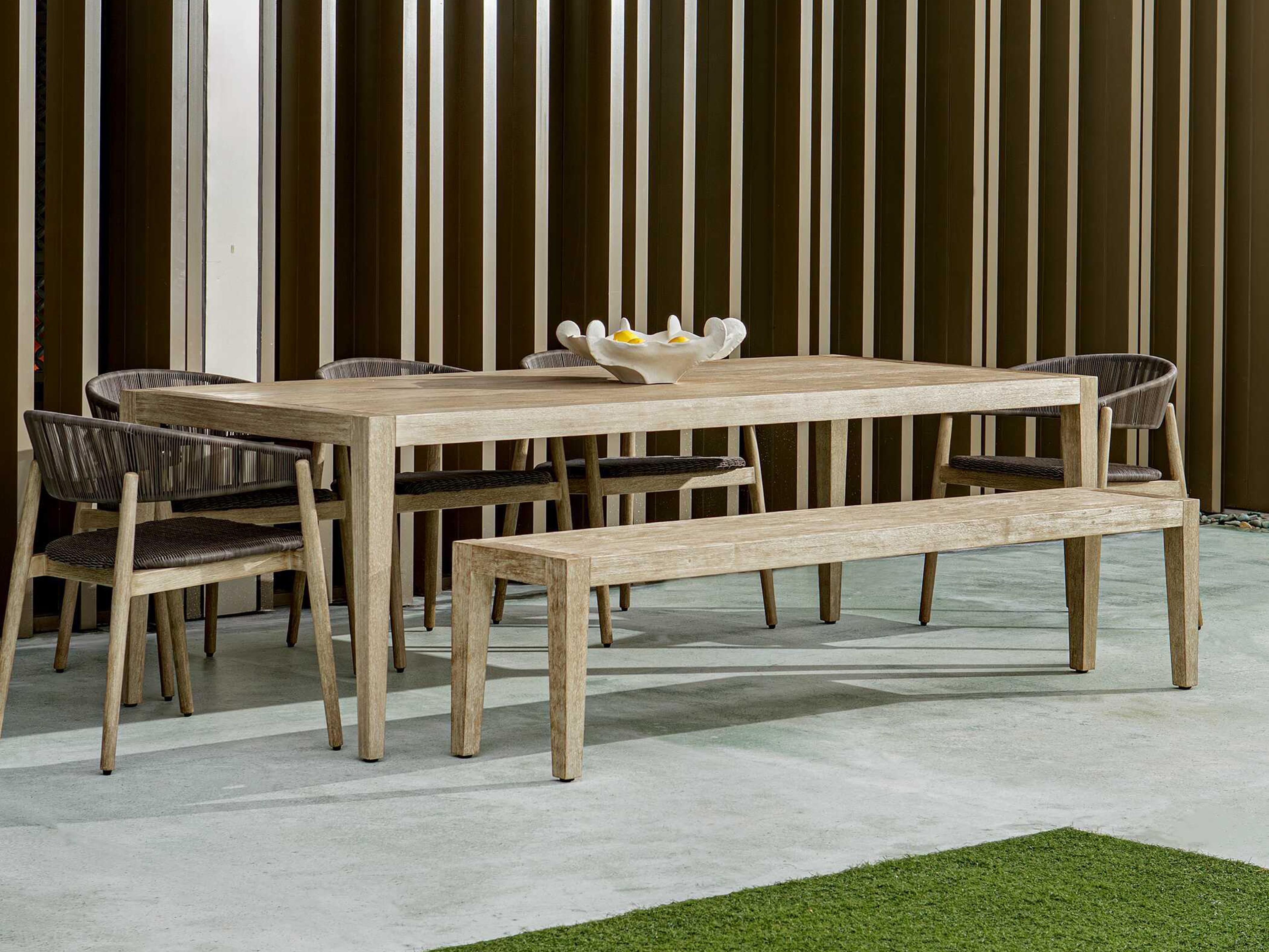 Uttermost Outdoor Kirkham Gray Wood Bench