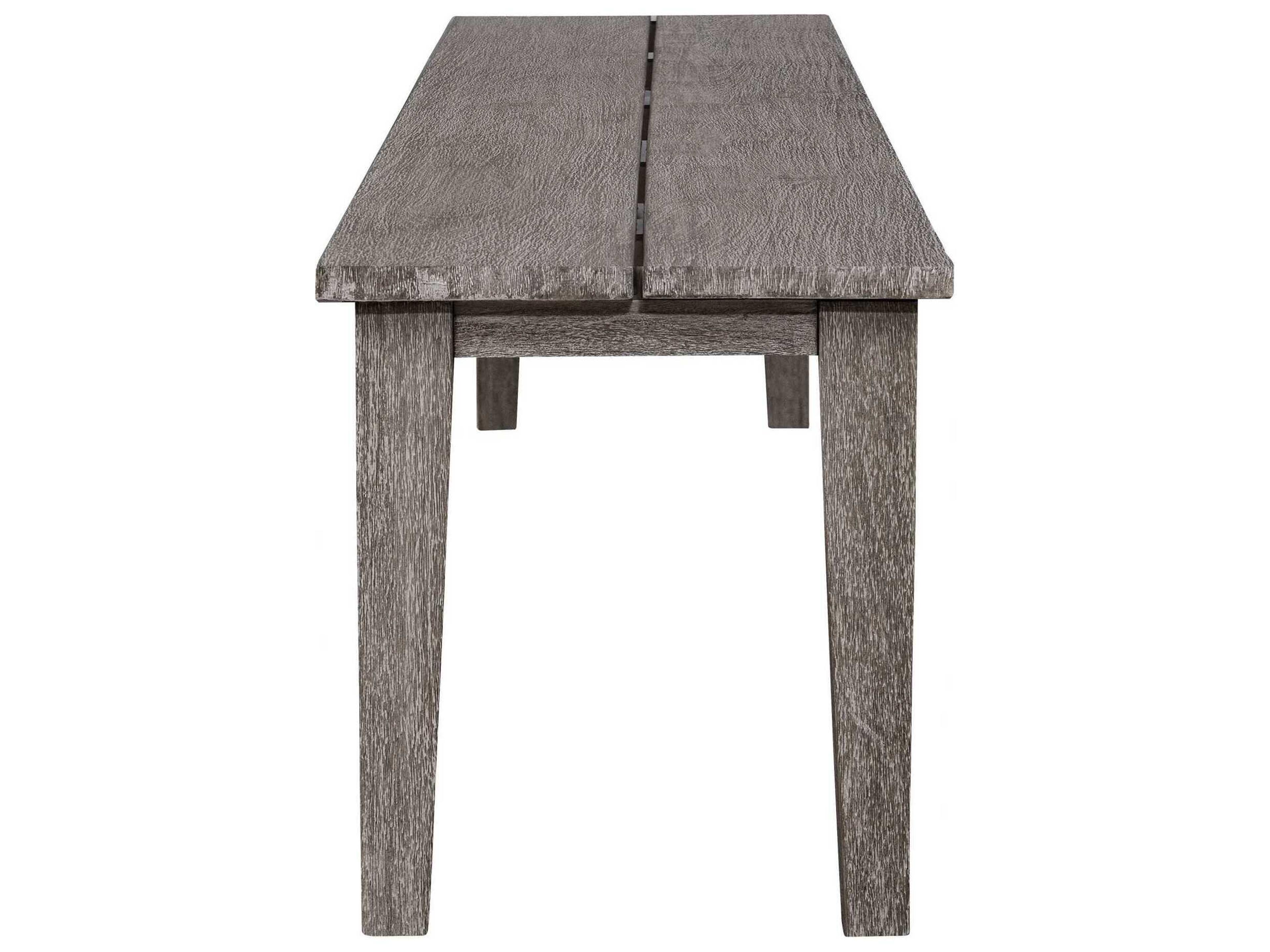 Uttermost Outdoor Forsyth Weathered Dark Gray Wood Bench