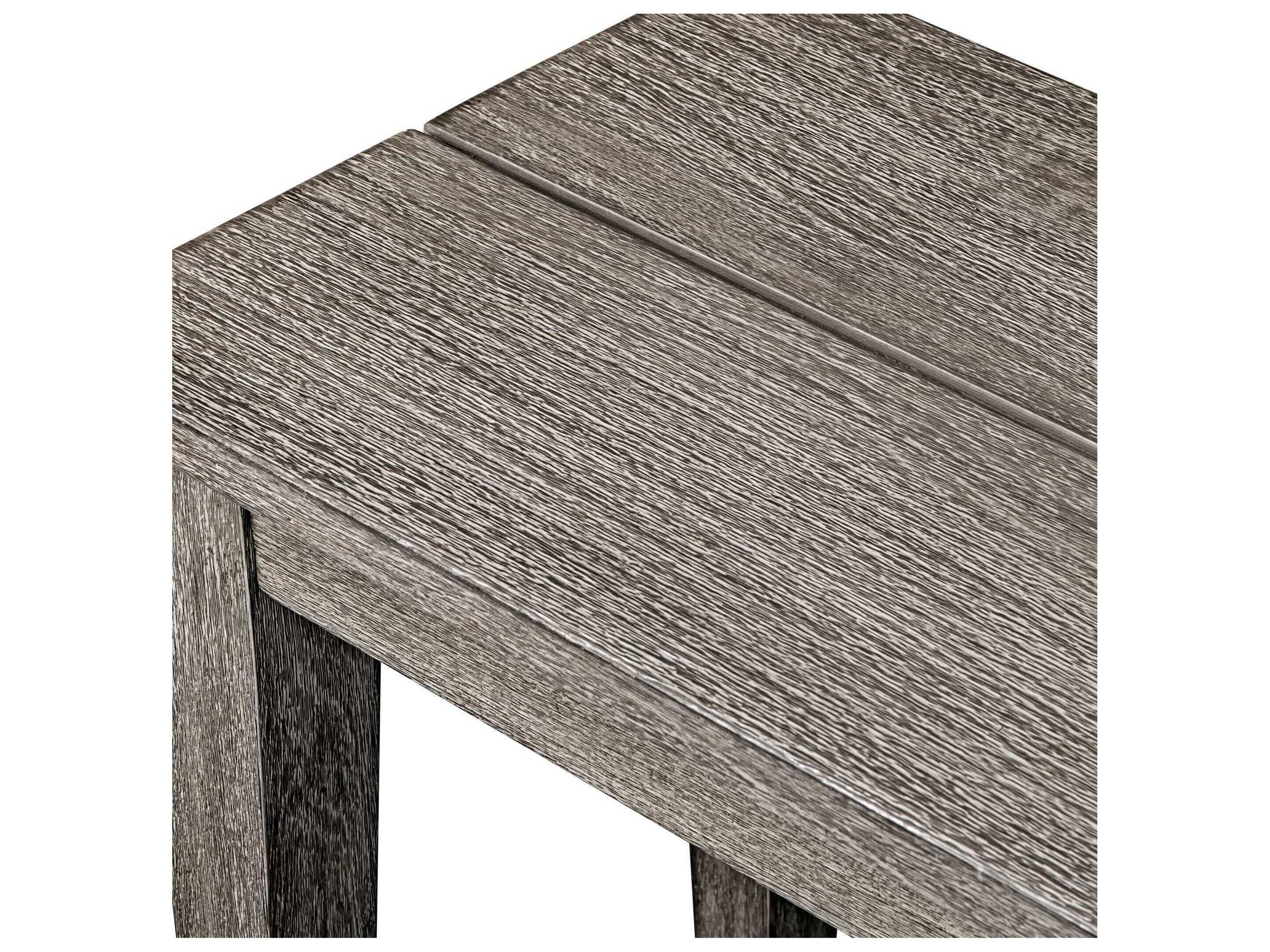 Uttermost Outdoor Forsyth Weathered Dark Gray Wood Bench