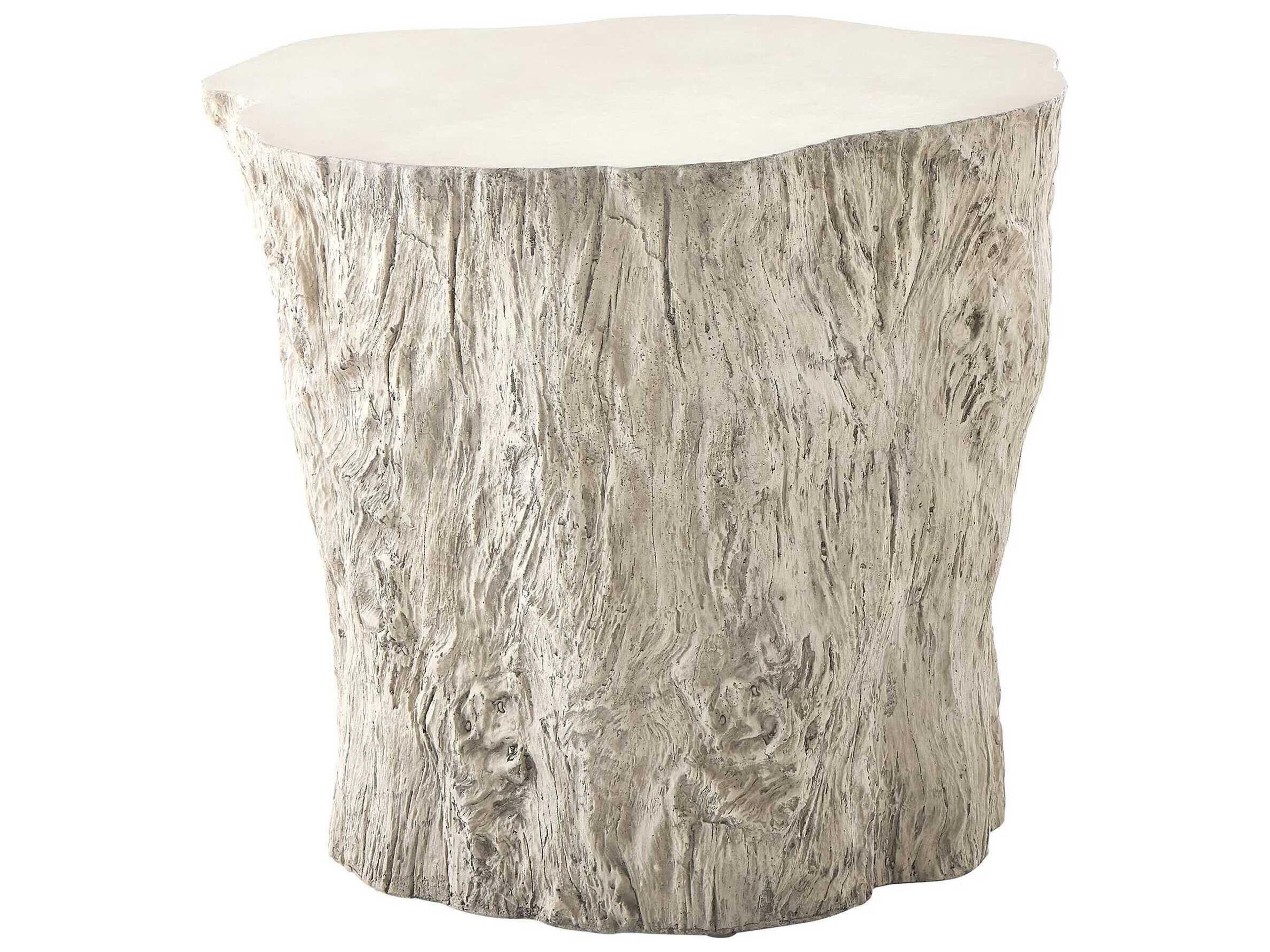 Uttermost Outdoor Oakmont White Concrete Round End Table