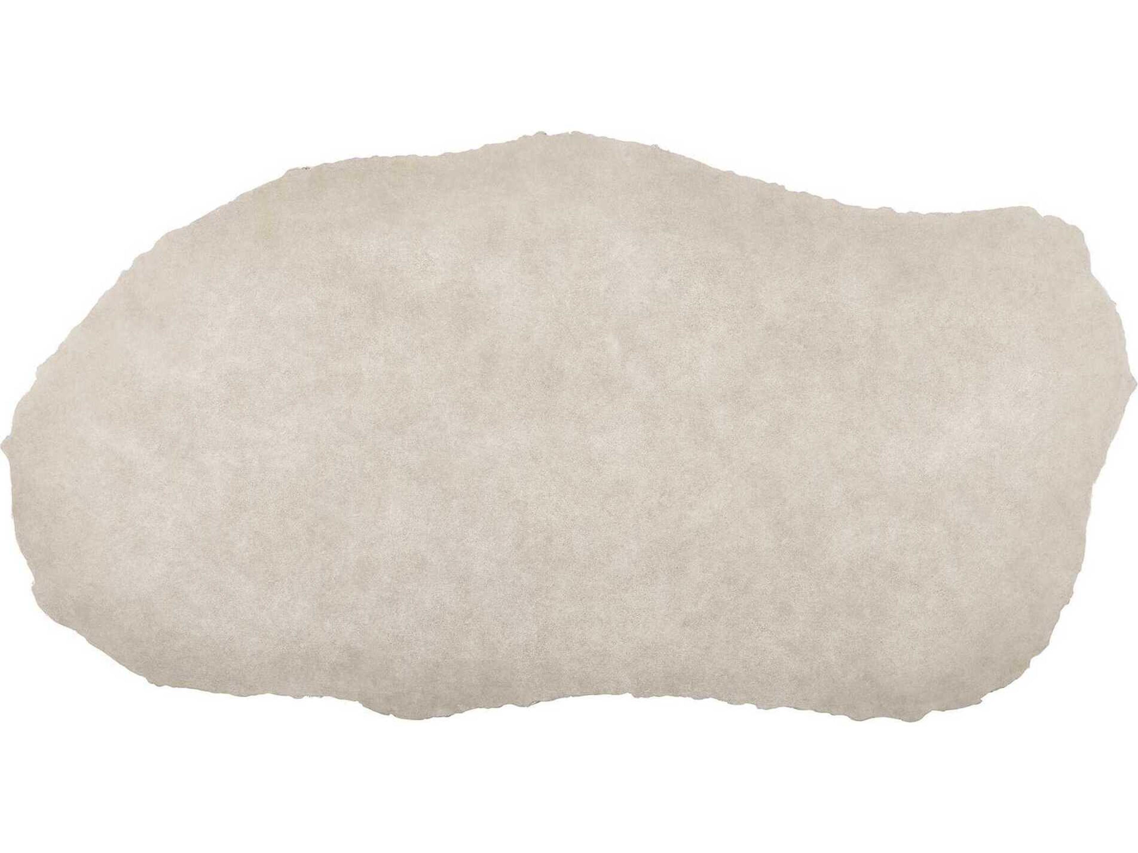 Uttermost Outdoor Oakmont White Concrete Oval Coffee Table