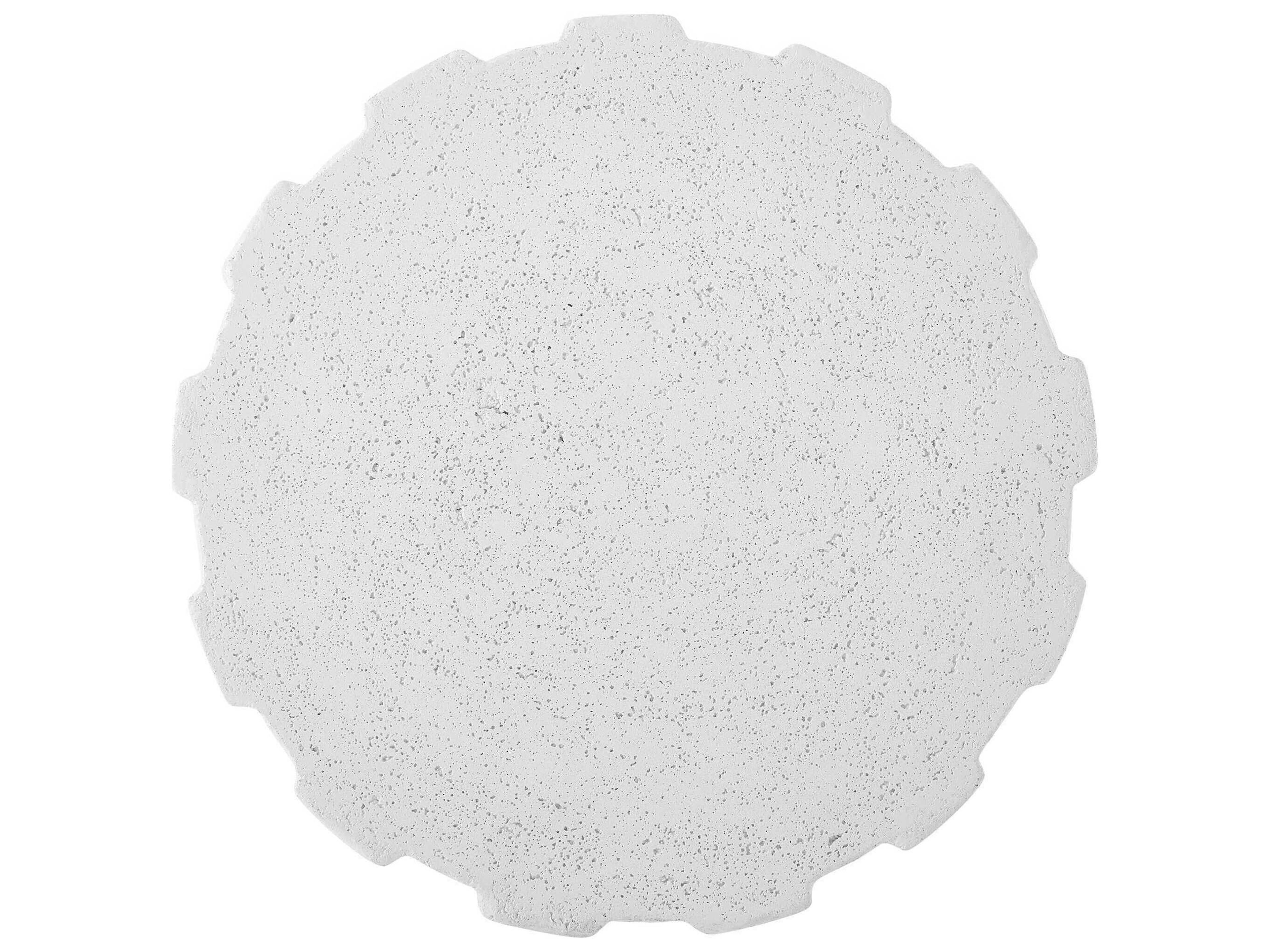 Uttermost Outdoor Jane White Concrete Round End Table