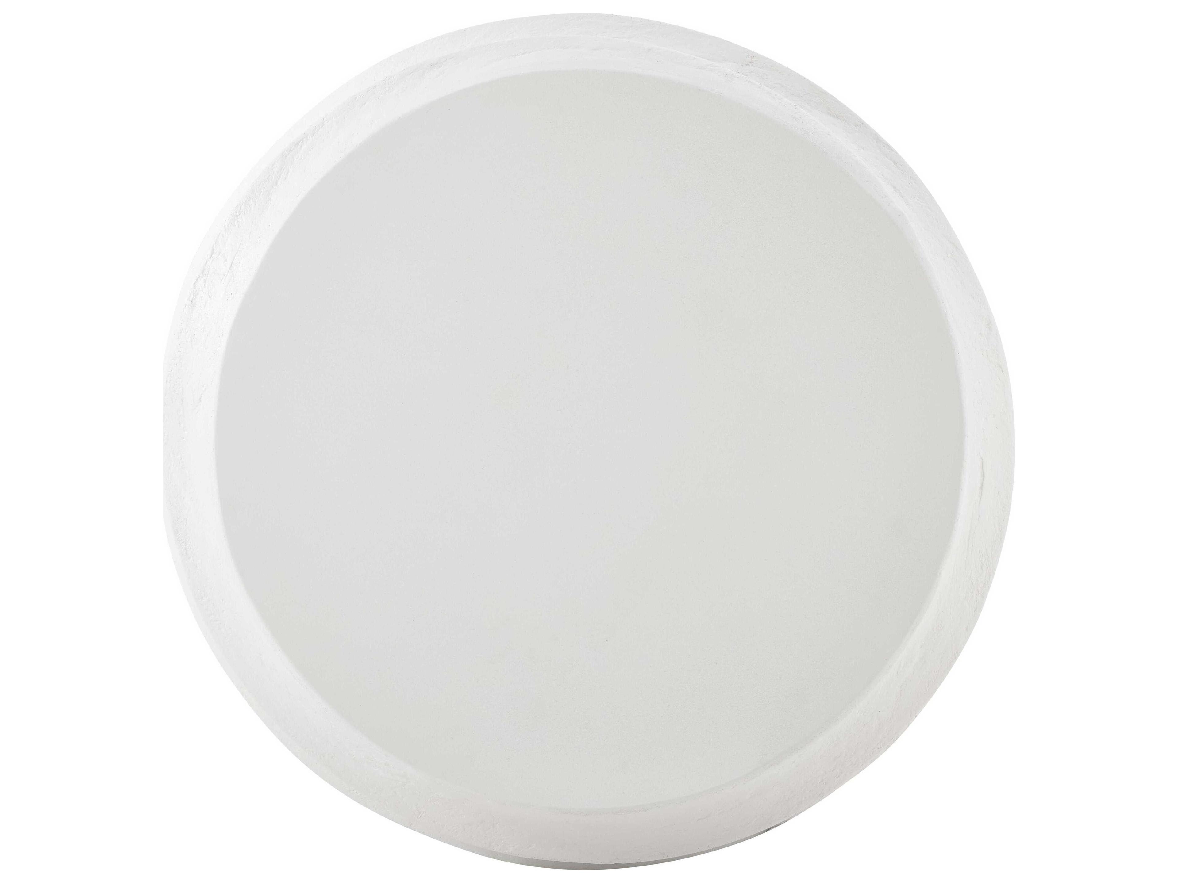 Uttermost Outdoor Winded White Concrete Round Coffee Table