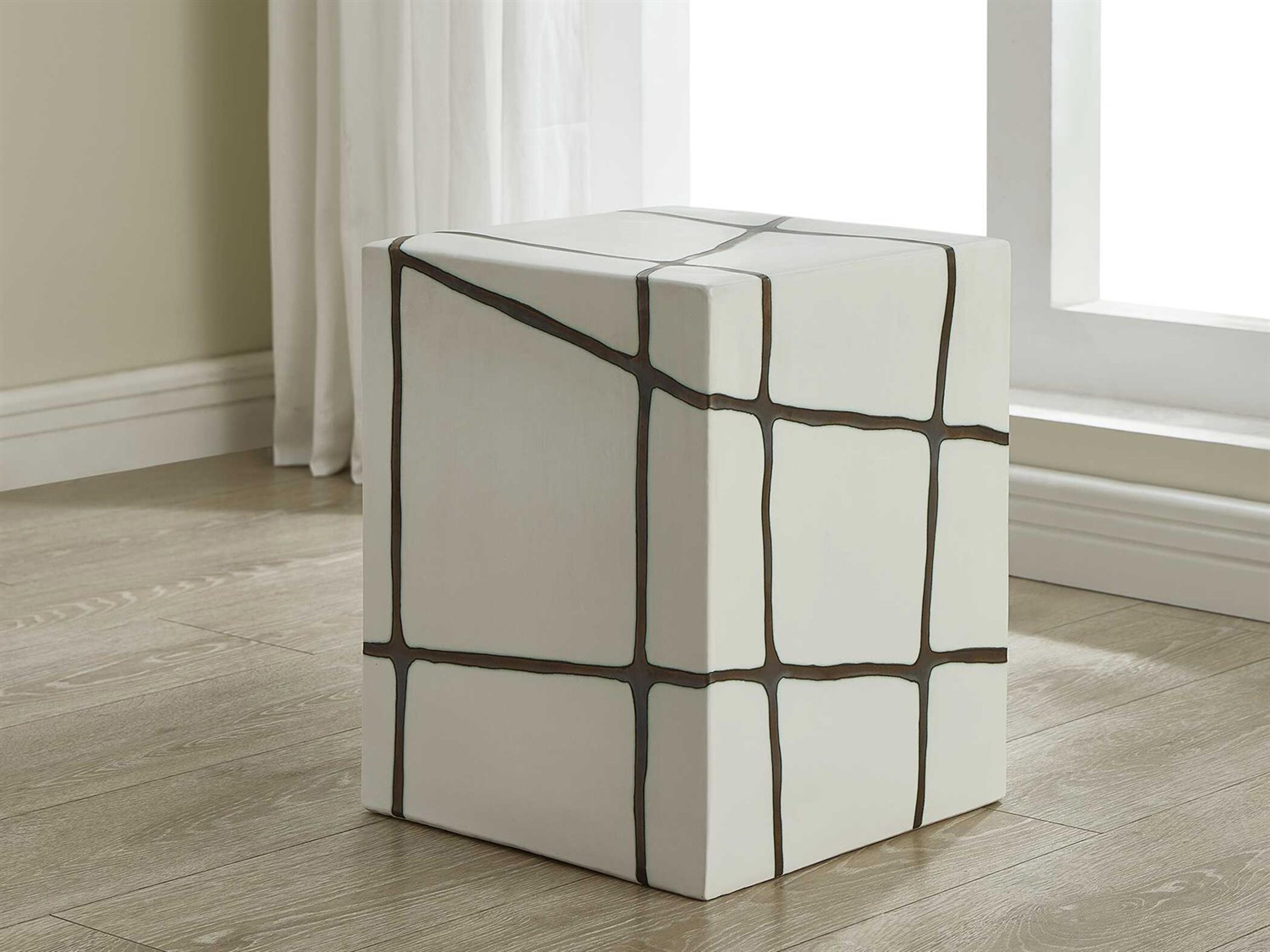 Uttermost Outdoor Rocklyn Bronze Earthenware Concrete Garden Stool