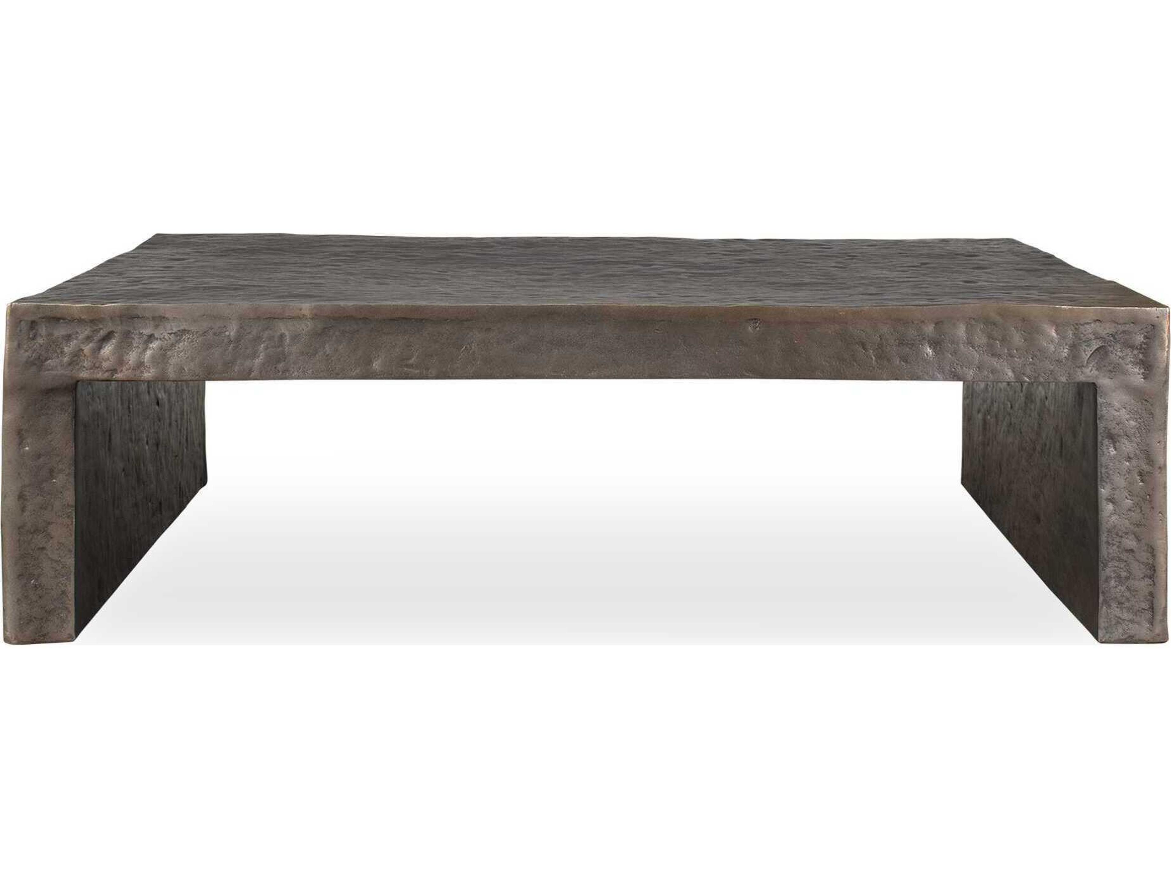 Uttermost Outdoor Obra Golden Dark Bronze Metal Rectangular Coffee Table