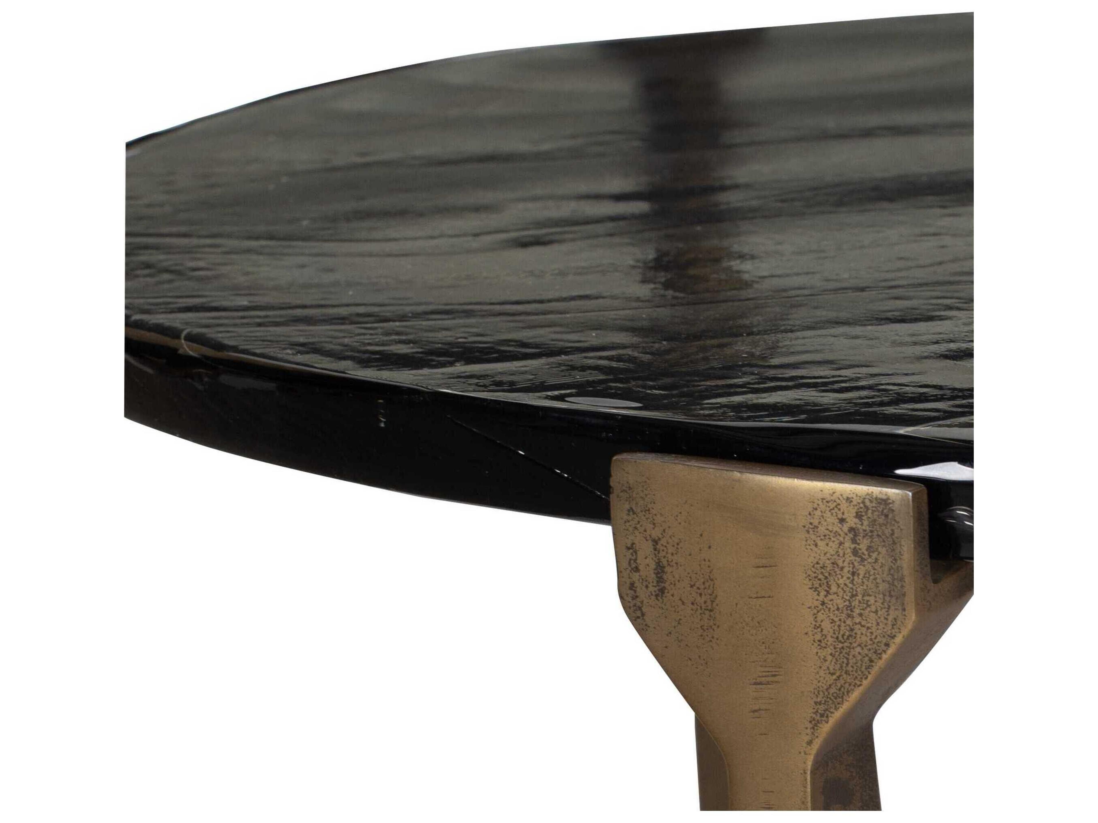 Uttermost Outdoor Bohdi Antique Brass Metal Round Coffee Table