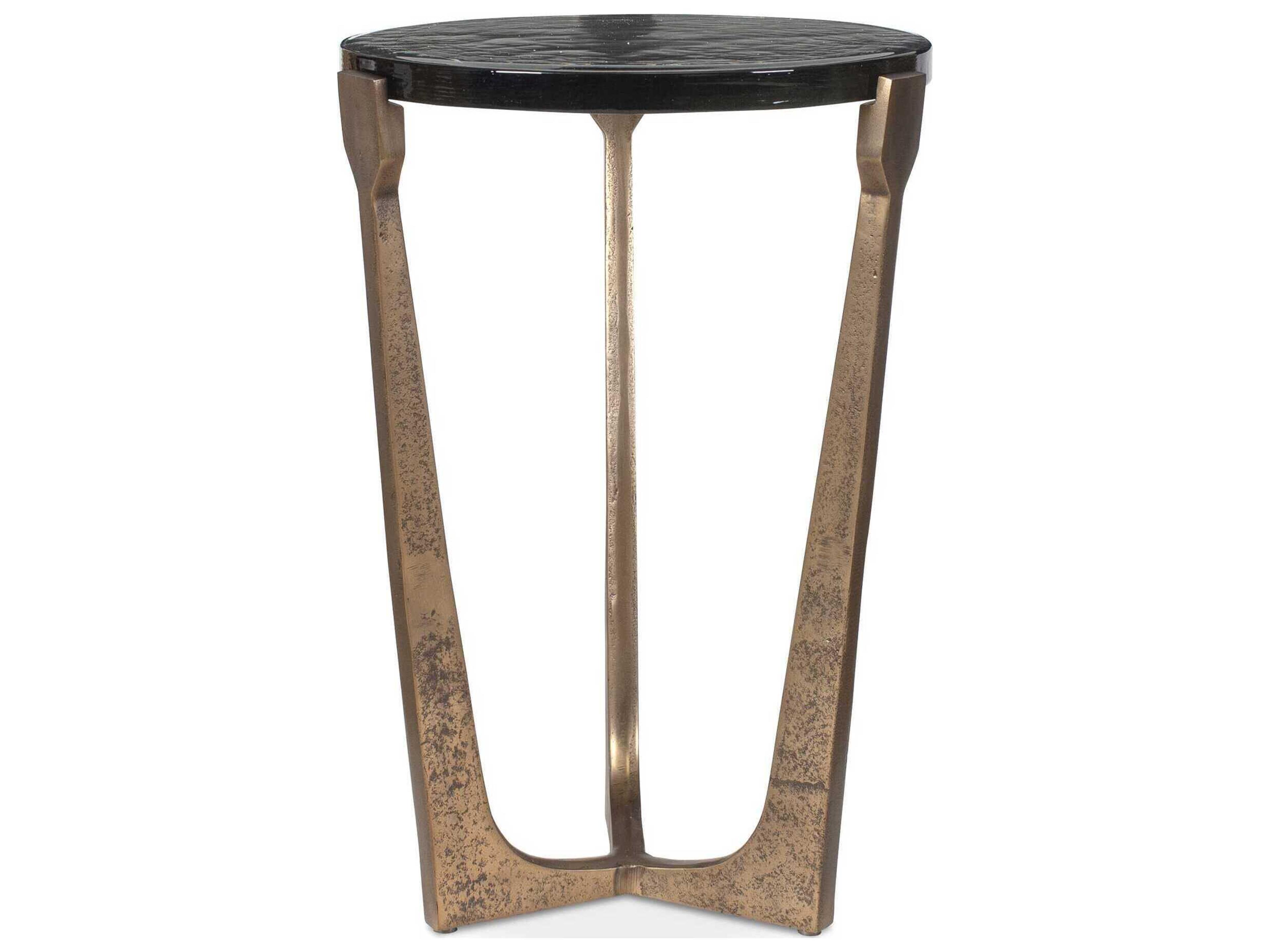 Bohdi Antique Brass Metal Round End Table