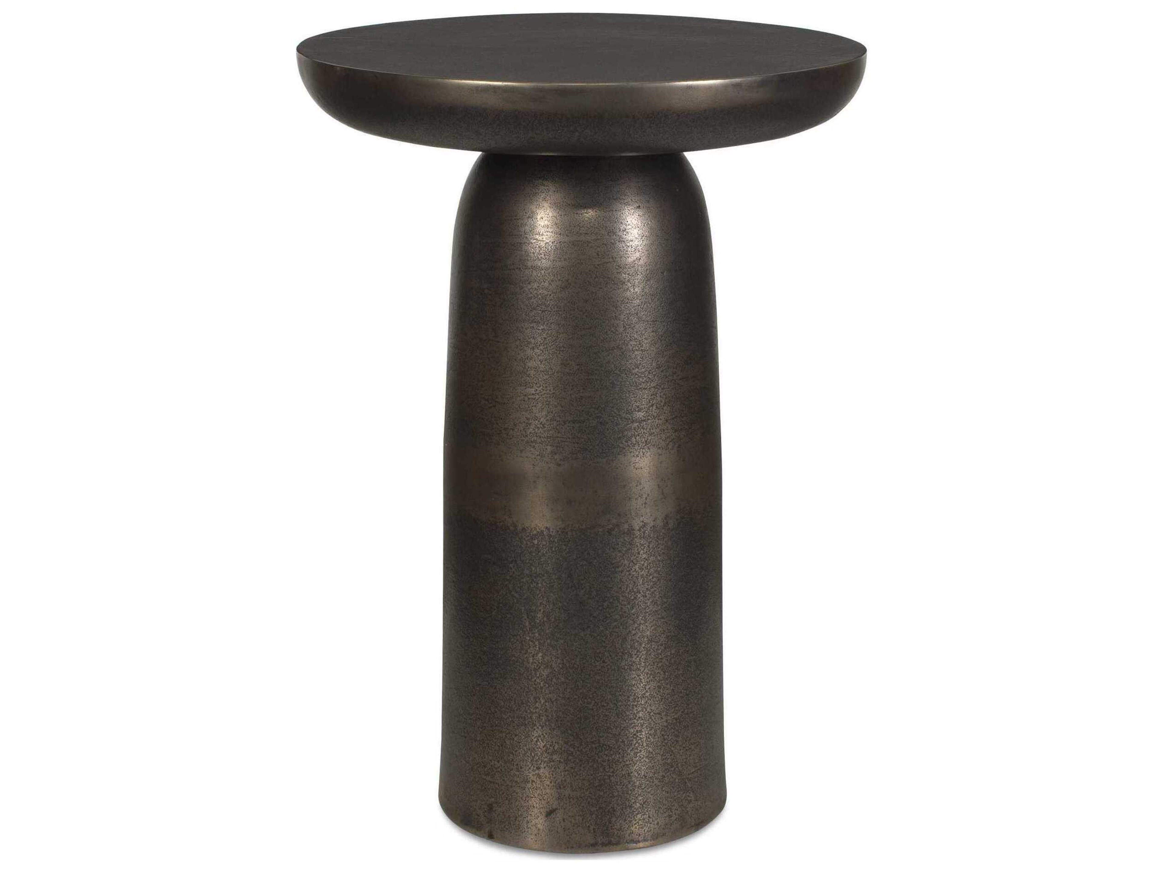 Joppa Golden Dark Bronze Metal Round End Table