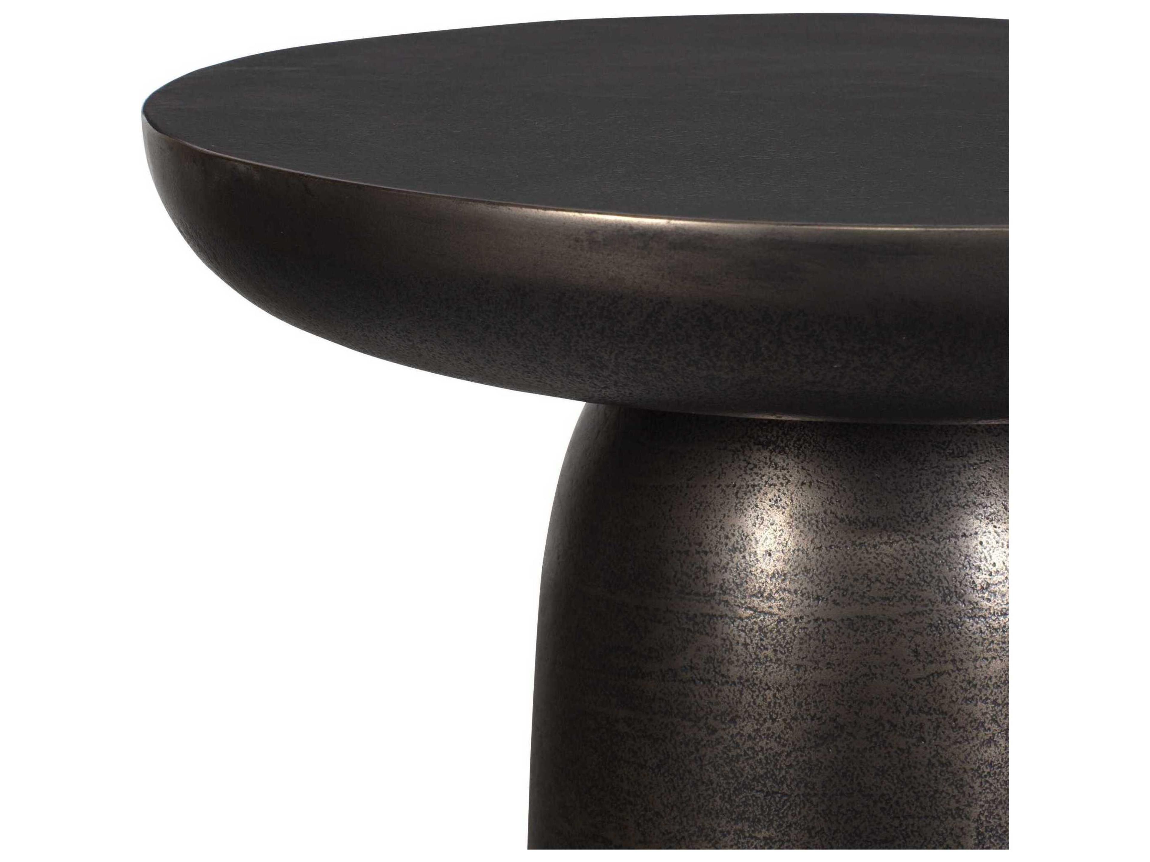 Uttermost Outdoor Joppa Golden Dark Bronze Metal Round End Table