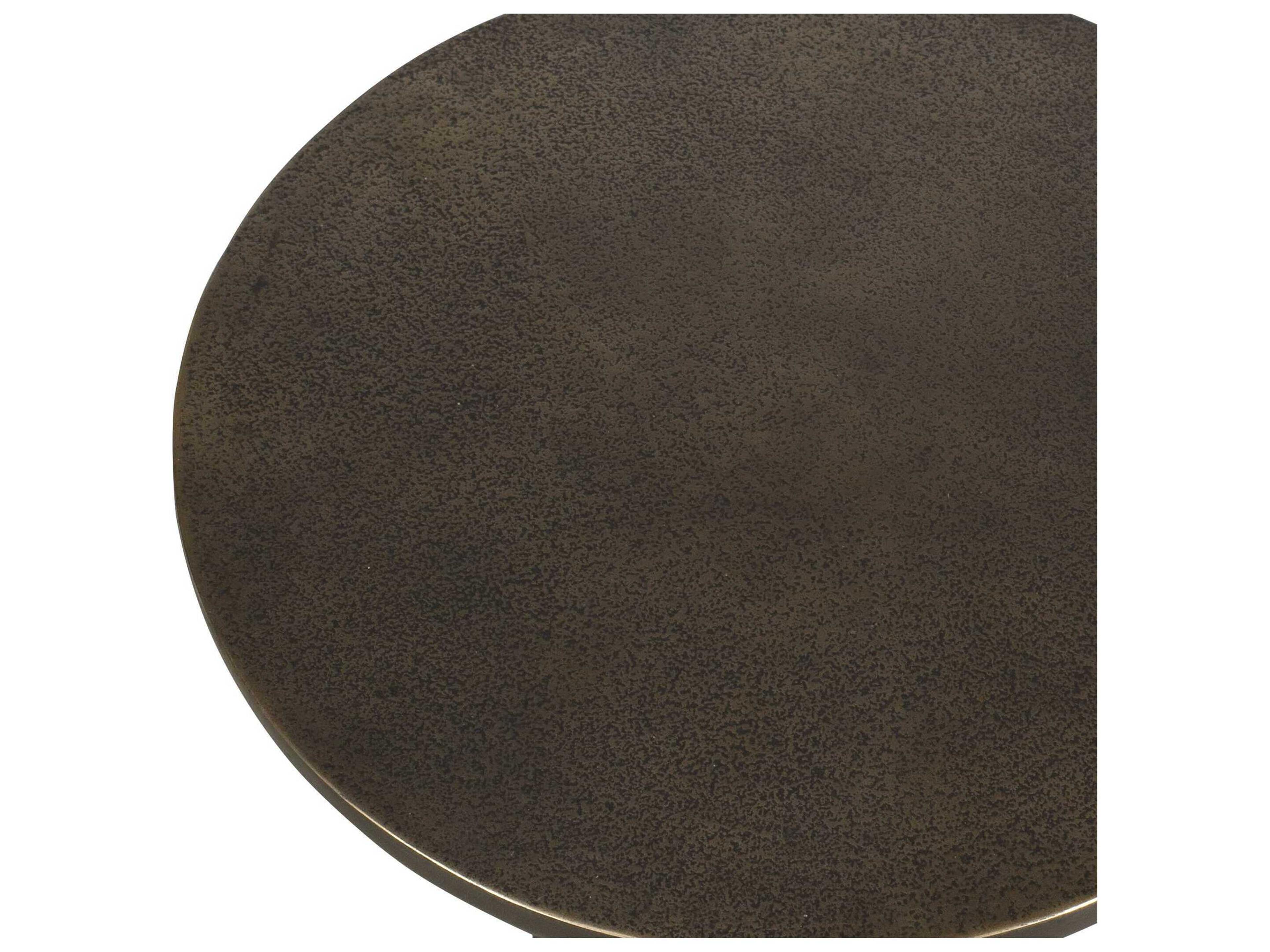 Uttermost Outdoor Joppa Golden Dark Bronze Metal Round End Table