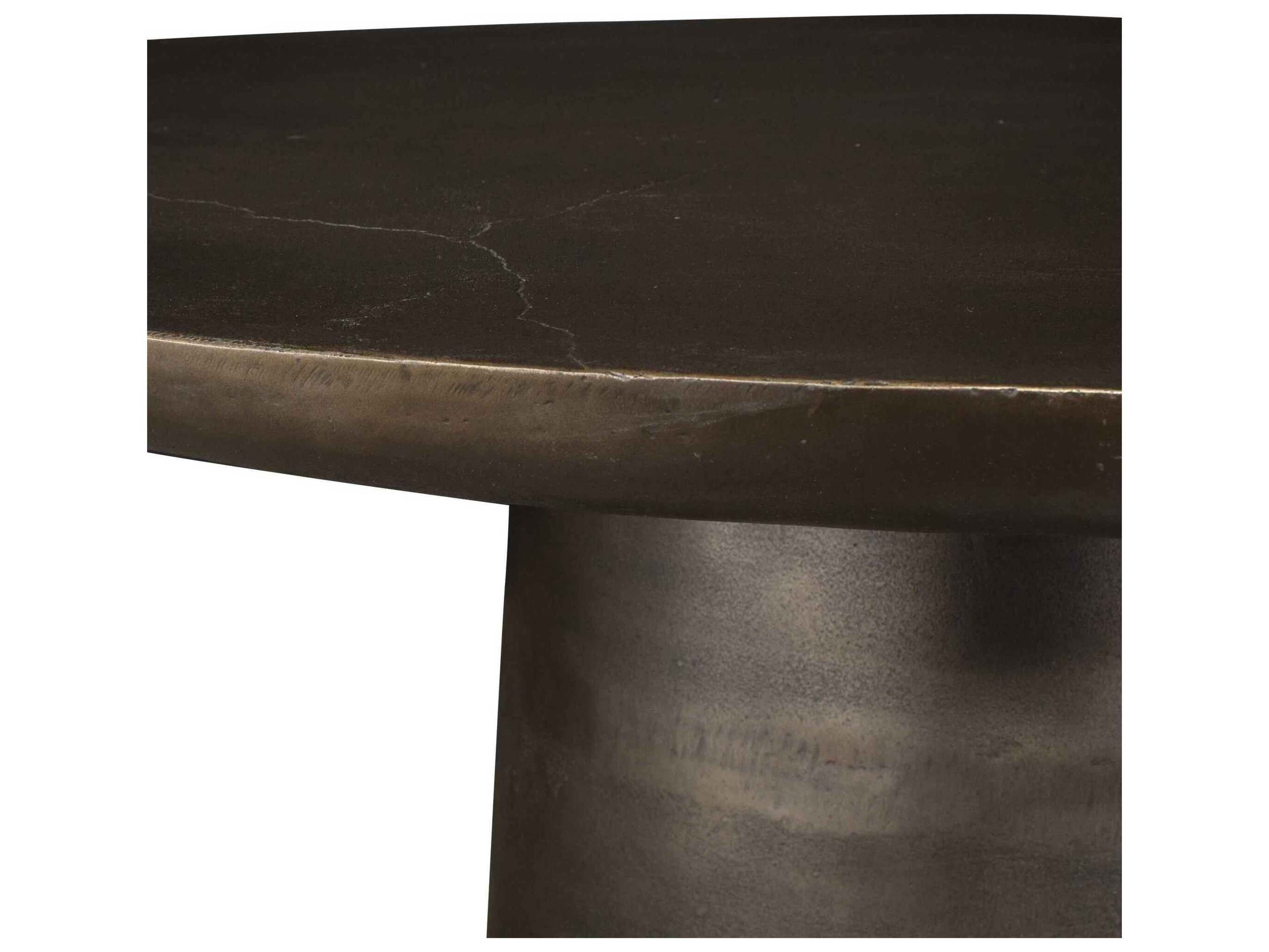 Uttermost Outdoor Madrone Golden Dark Bronze Metal Round Dining Table