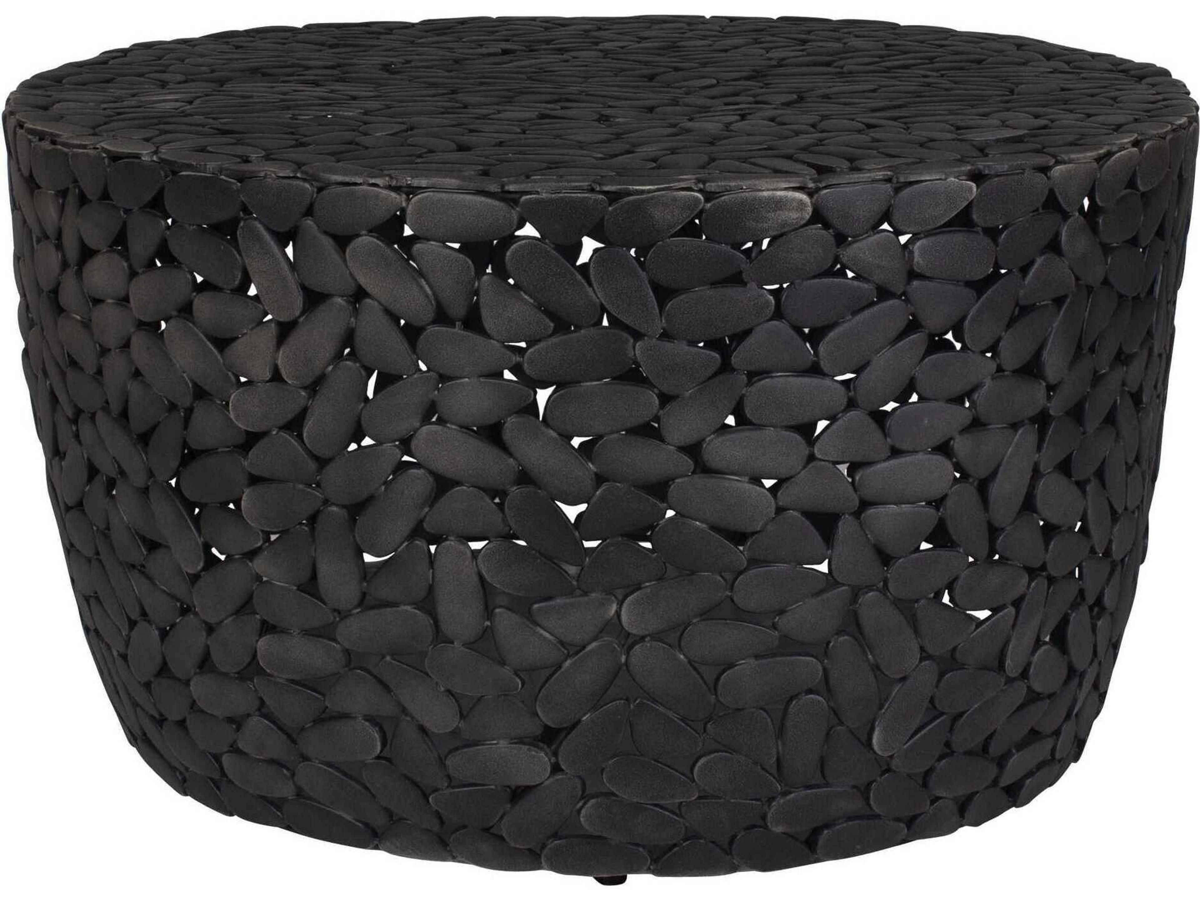 Uttermost Outdoor Rivington Black Aluminum Oval Coffee Table