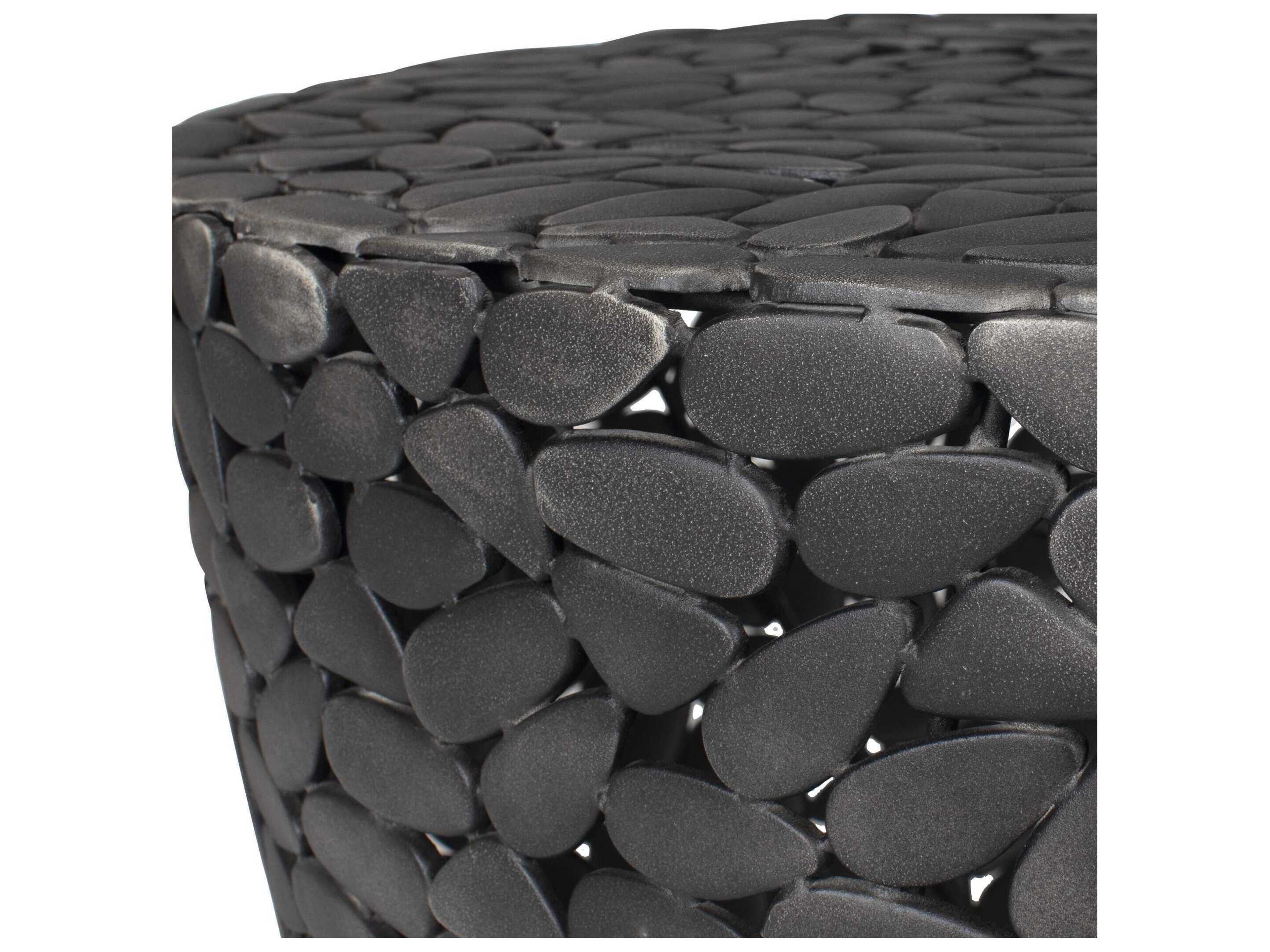 Uttermost Outdoor Rivington Black Aluminum Oval Coffee Table