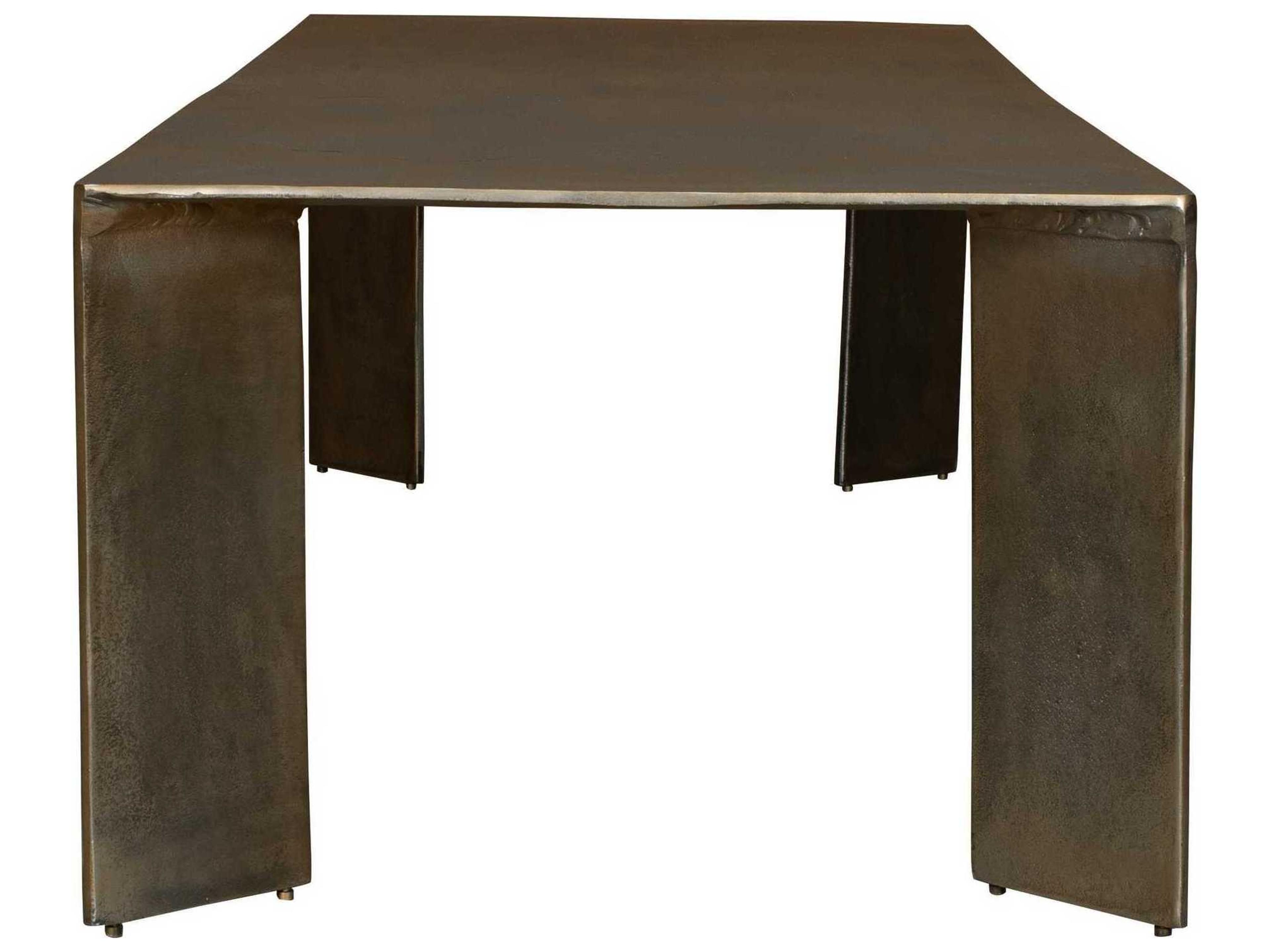 Uttermost Outdoor Reade Antique Brass Aluminum Rectangular Coffee Table