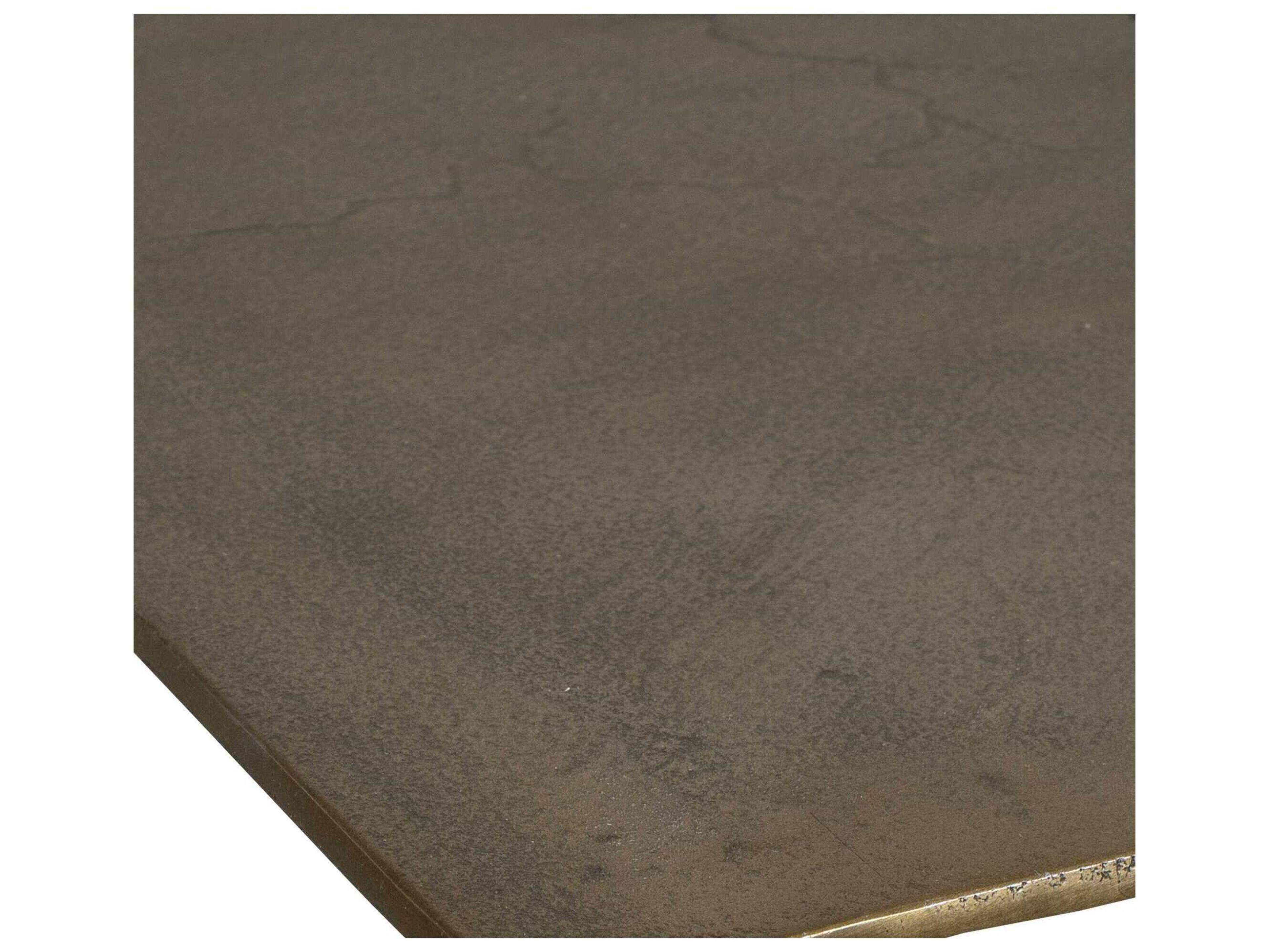 Uttermost Outdoor Reade Antique Brass Aluminum Rectangular Coffee Table