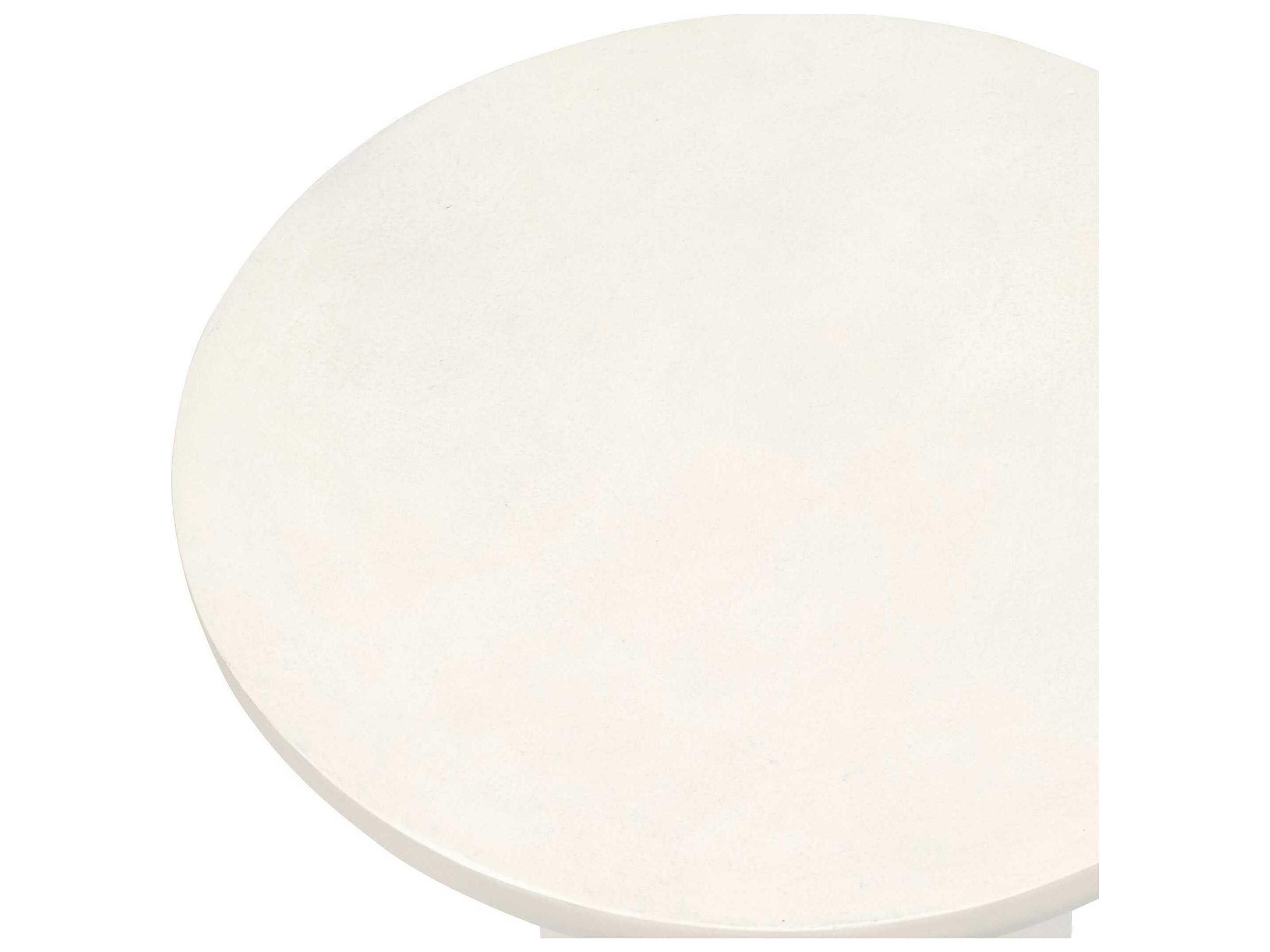 Uttermost Outdoor Joppa Warm White Metal Round End Table