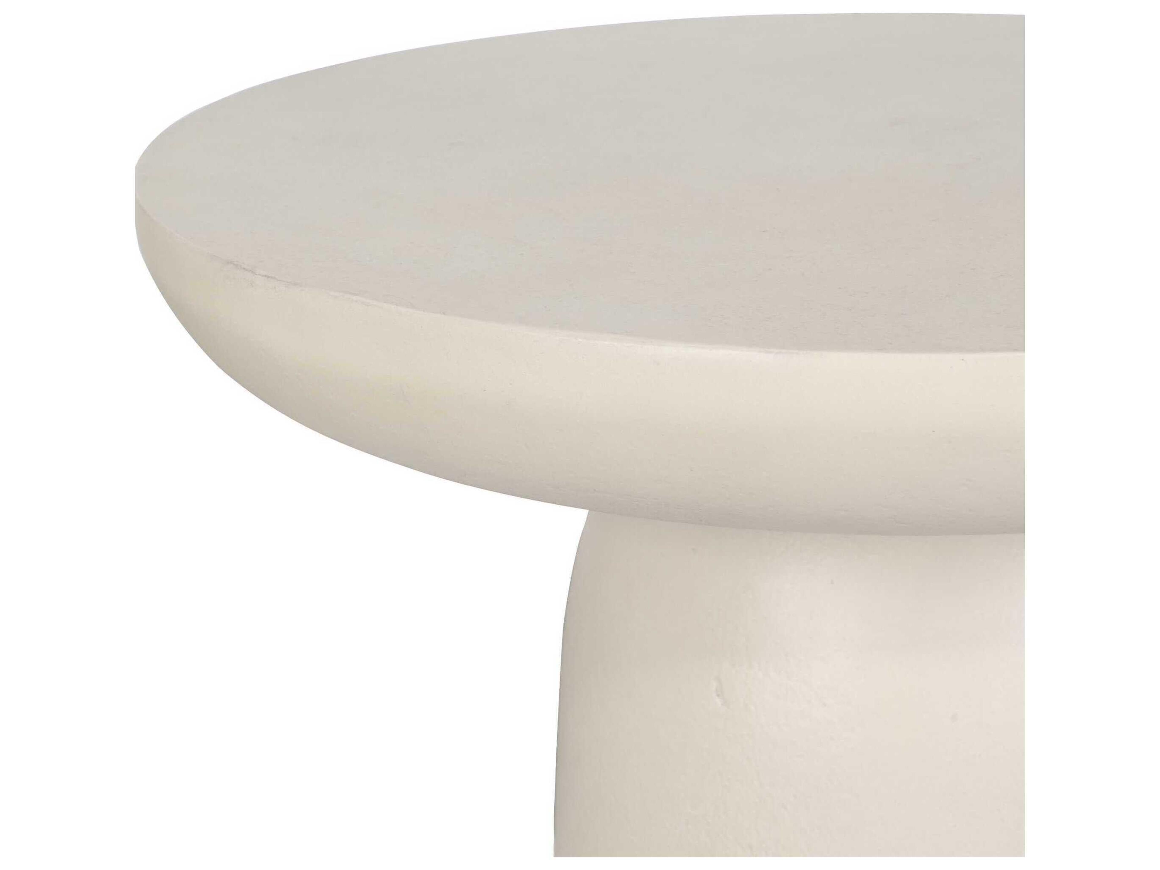 Uttermost Outdoor Joppa Warm White Metal Round End Table